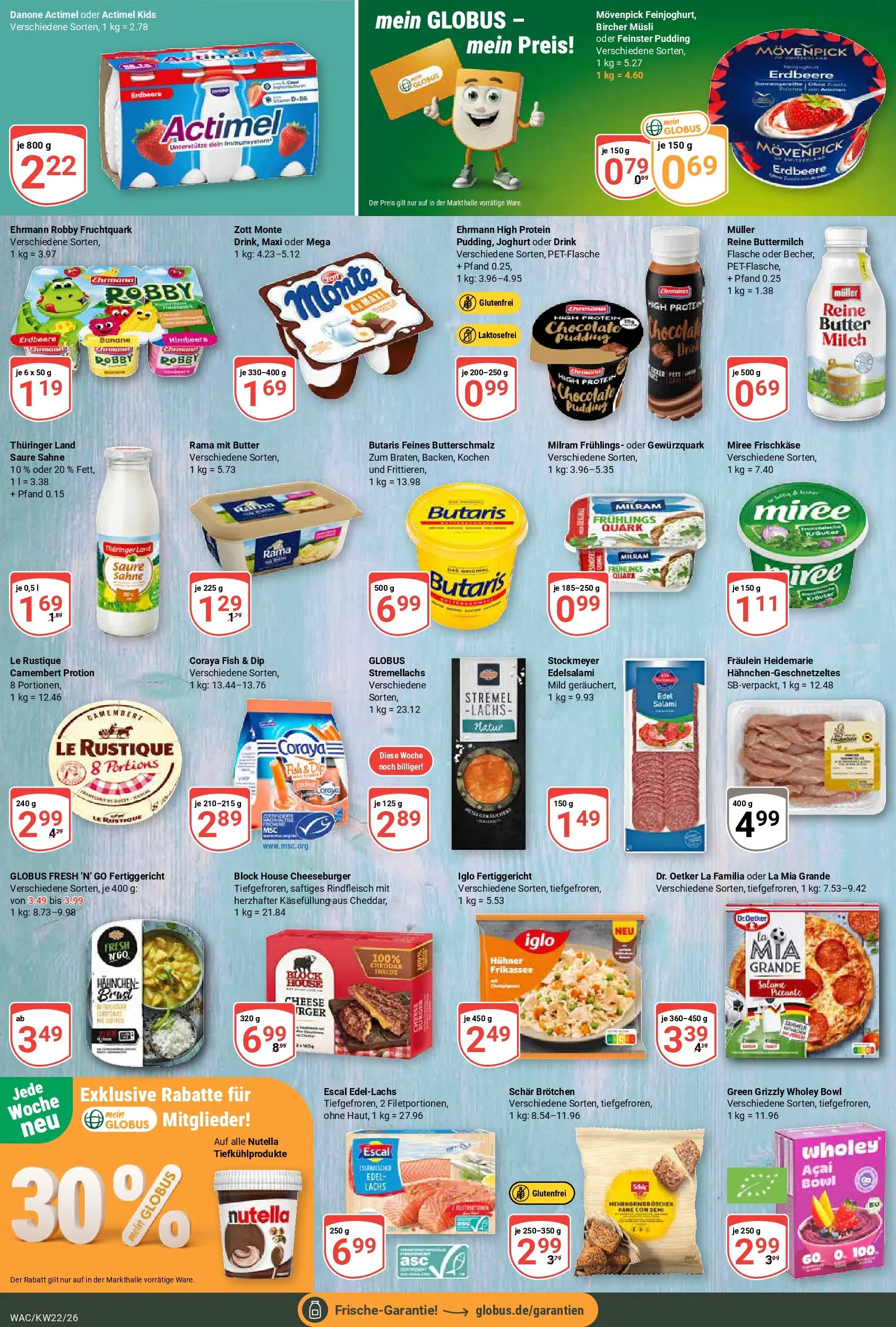 Globus Prospekt Markkleeberg (ab 26.05.2026) » Angebote online | Seite: 9 | Produkte: Quark, Iglo, Milram, Himbeere
