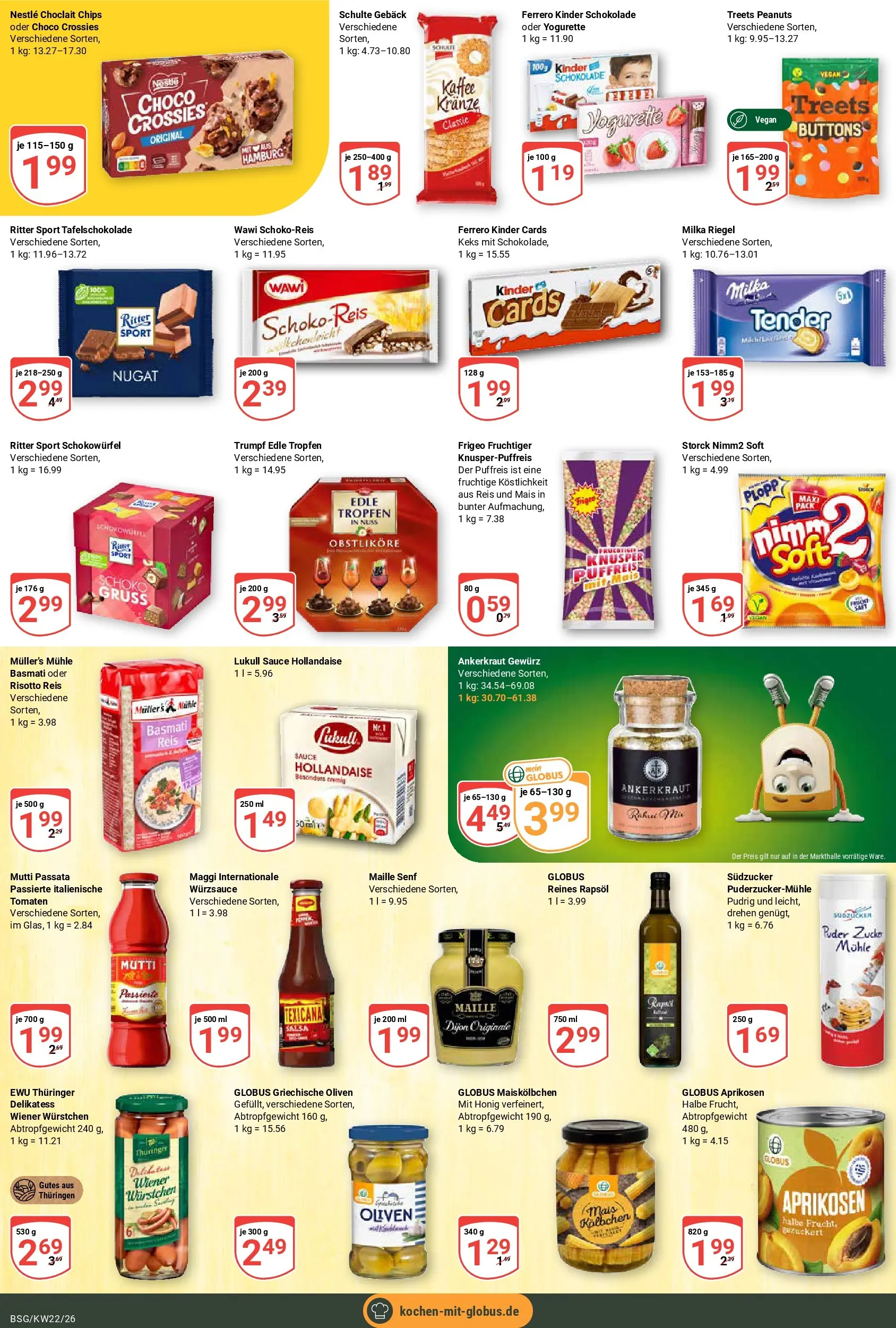 Globus Prospekt Braunschweig (ab 26.05.2026) » Angebote online | Seite: 15 | Produkte: Mühle, Ritter sport, Puder, Tomaten