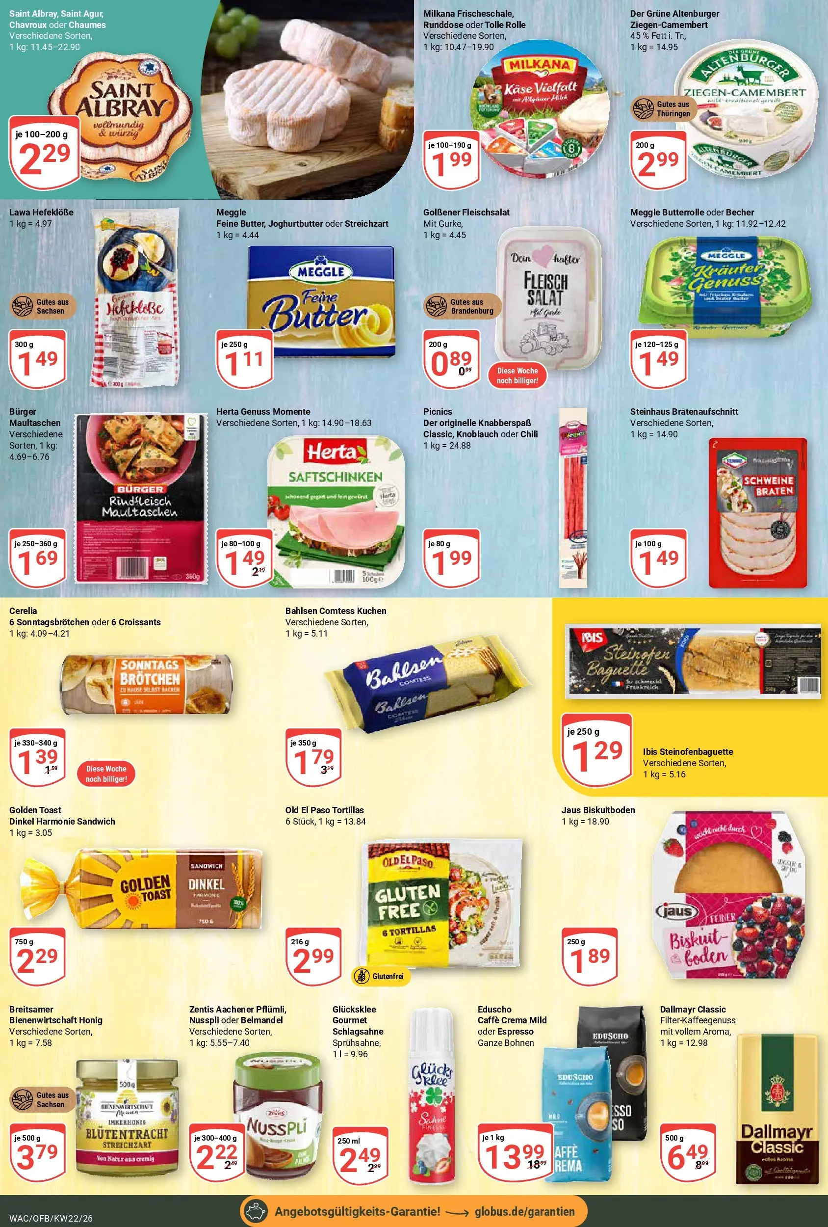 Globus Prospekt Markkleeberg (ab 26.05.2026) » Angebote online | Seite: 11 | Produkte: Butter, Dallmayr, Rindfleisch, Kuchen