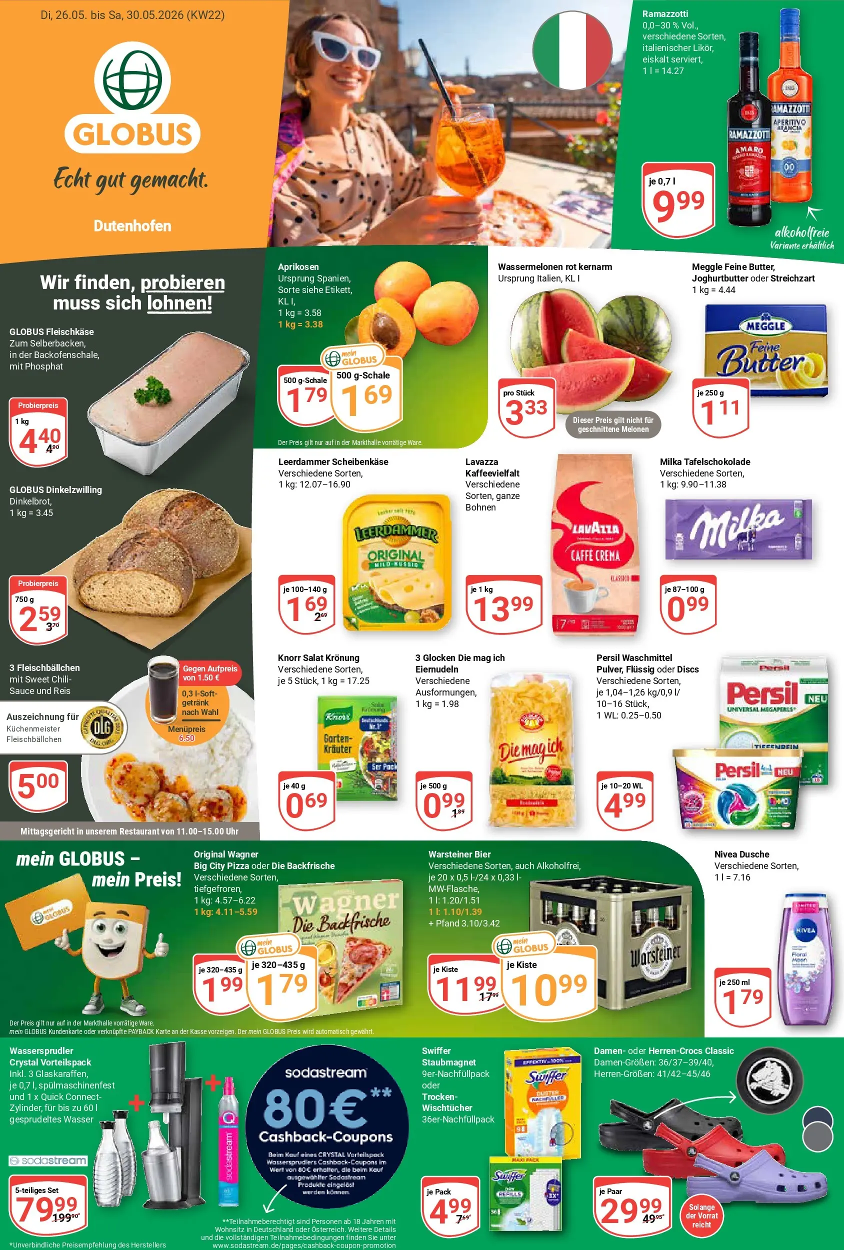 Globus Prospekt Wetzlar-Dutenhofen (ab 26.05.2026) » Angebote online | Seite: 1 | Produkte: Knorr, Reis, Persil, Sodastream