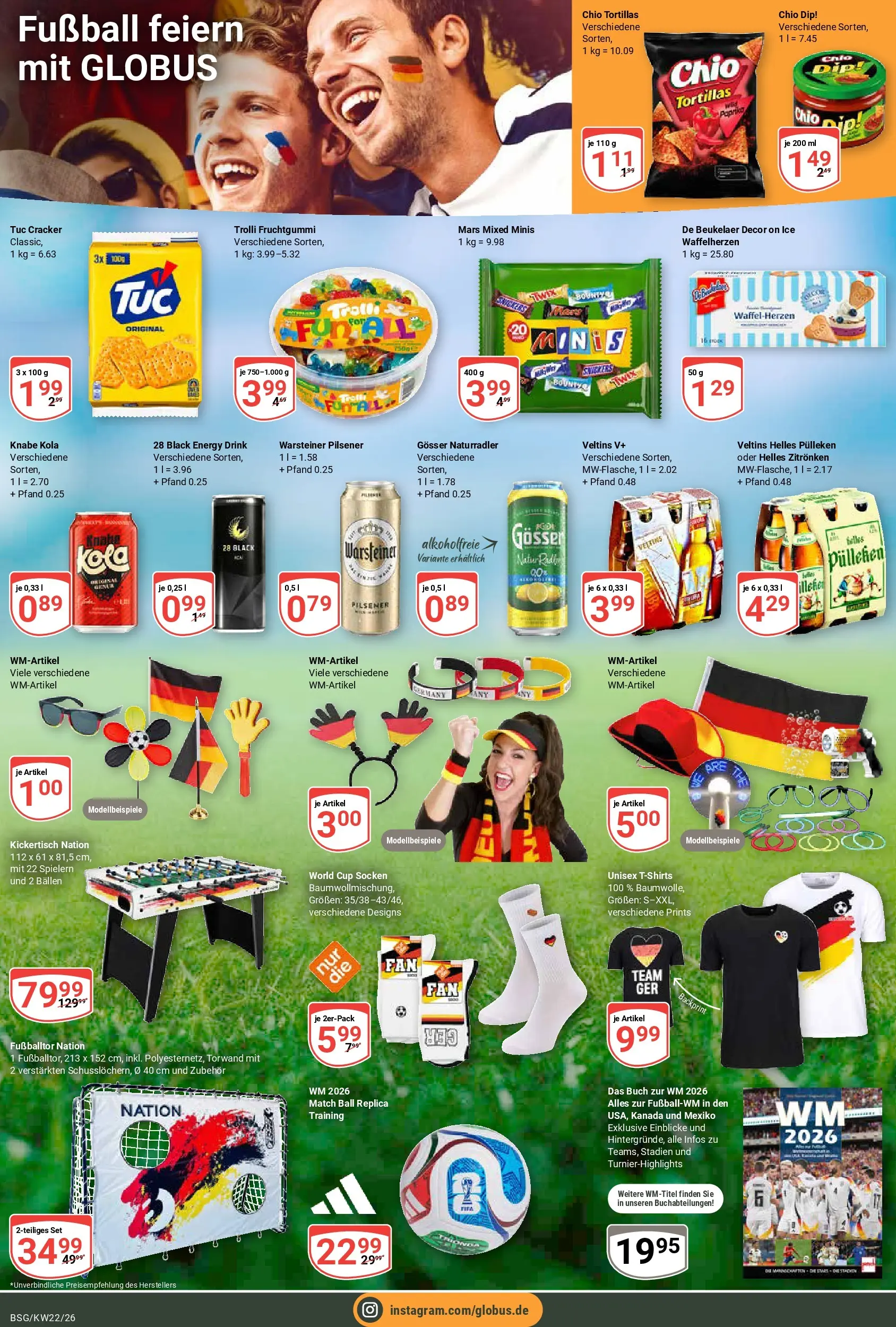 Globus Prospekt Braunschweig (ab 26.05.2026) » Angebote online | Seite: 21 | Produkte: Twix, Fußball, Chio tortillas, Veltins