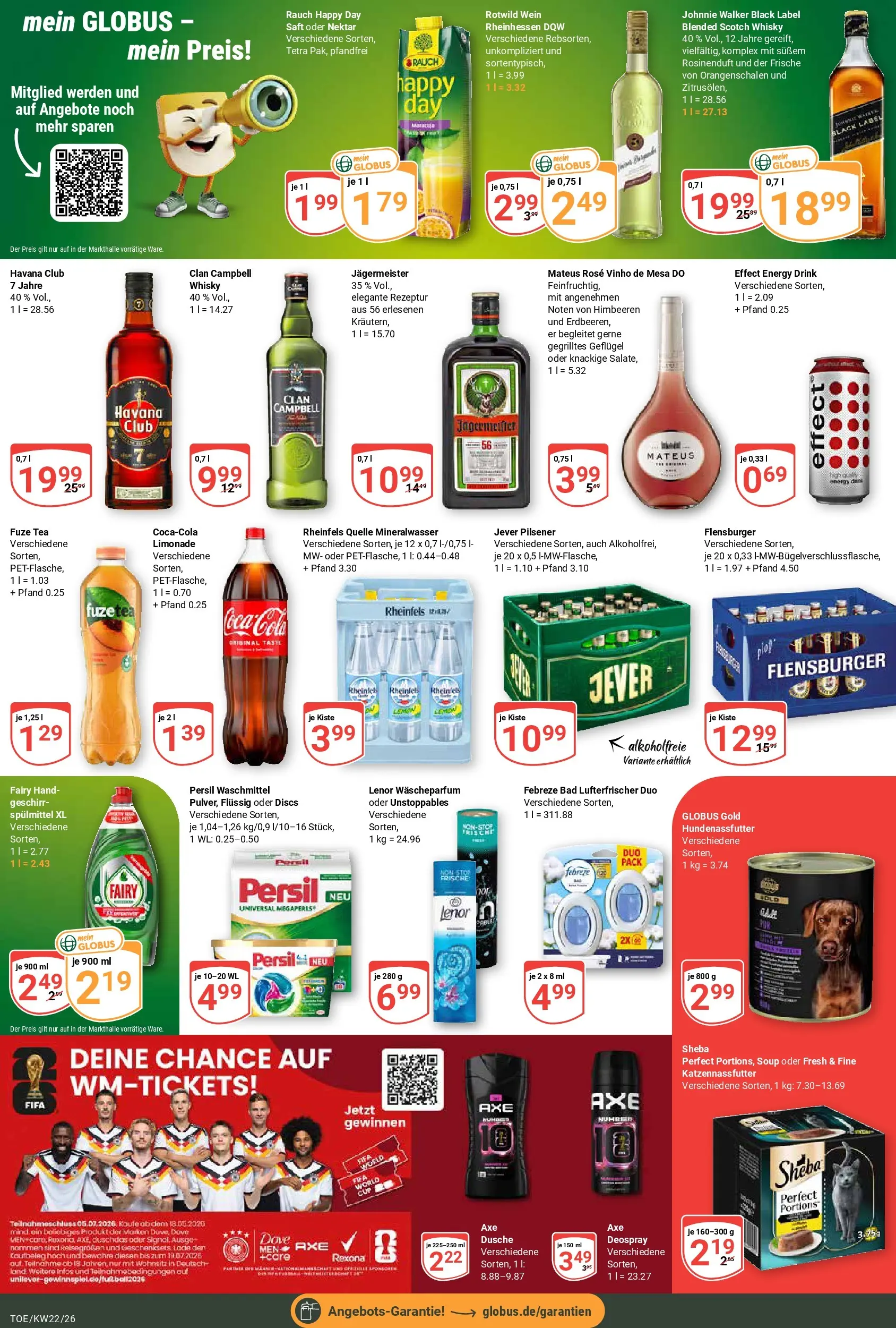 Globus Prospekt Tönisvorst (ab 26.05.2026) » Angebote online | Seite: 3 | Produkte: Cola, Waschmittel, Saft, Persil