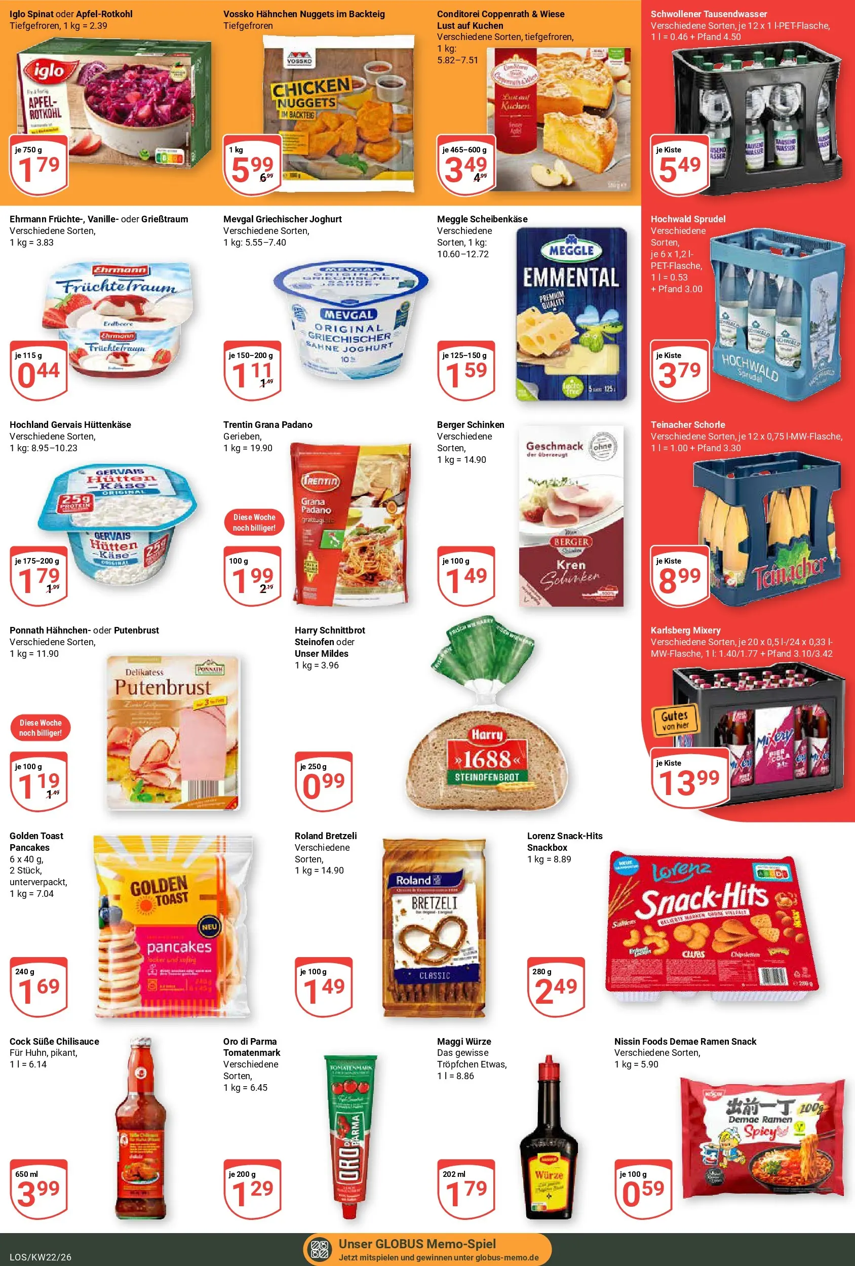 Globus Prospekt Losheim Am See (ab 26.05.2026) » Angebote online | Seite: 3 | Produkte: Hahnchen, Rotkohl, Schinken, Mixery