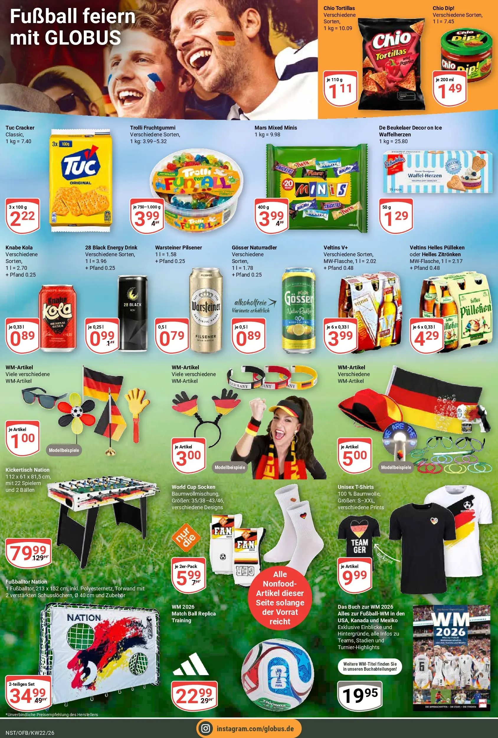 Globus Prospekt Neustadt (ab 26.05.2026) » Angebote online | Seite: 23 | Produkte: Energy, Snickers, Fußball, Warsteiner