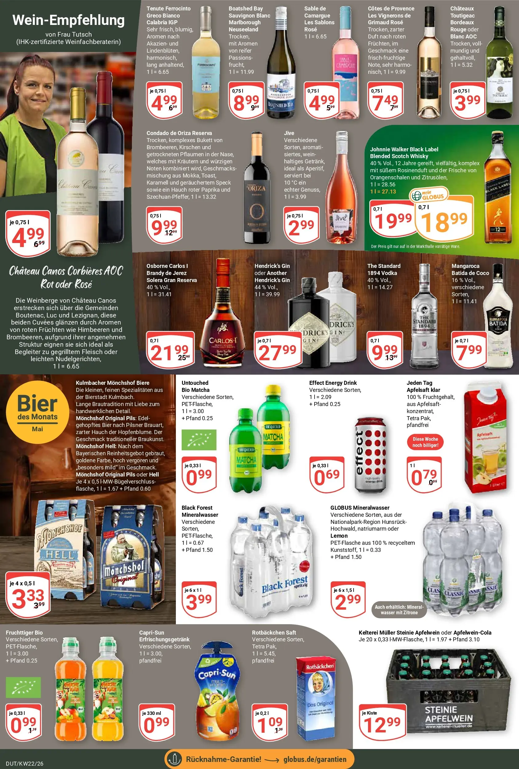Globus Prospekt Wetzlar-Dutenhofen (ab 26.05.2026) » Angebote online | Seite: 16 | Produkte: Whisky, Energy, Pils, Rouge