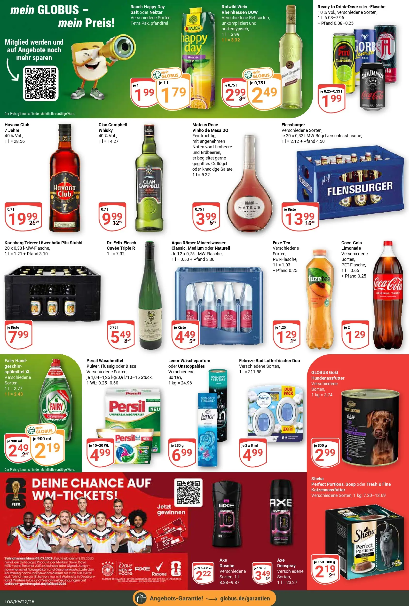 Globus Prospekt Losheim Am See (ab 26.05.2026) » Angebote online | Seite: 4 | Produkte: Cola, Pils, Limonade, Himbeere