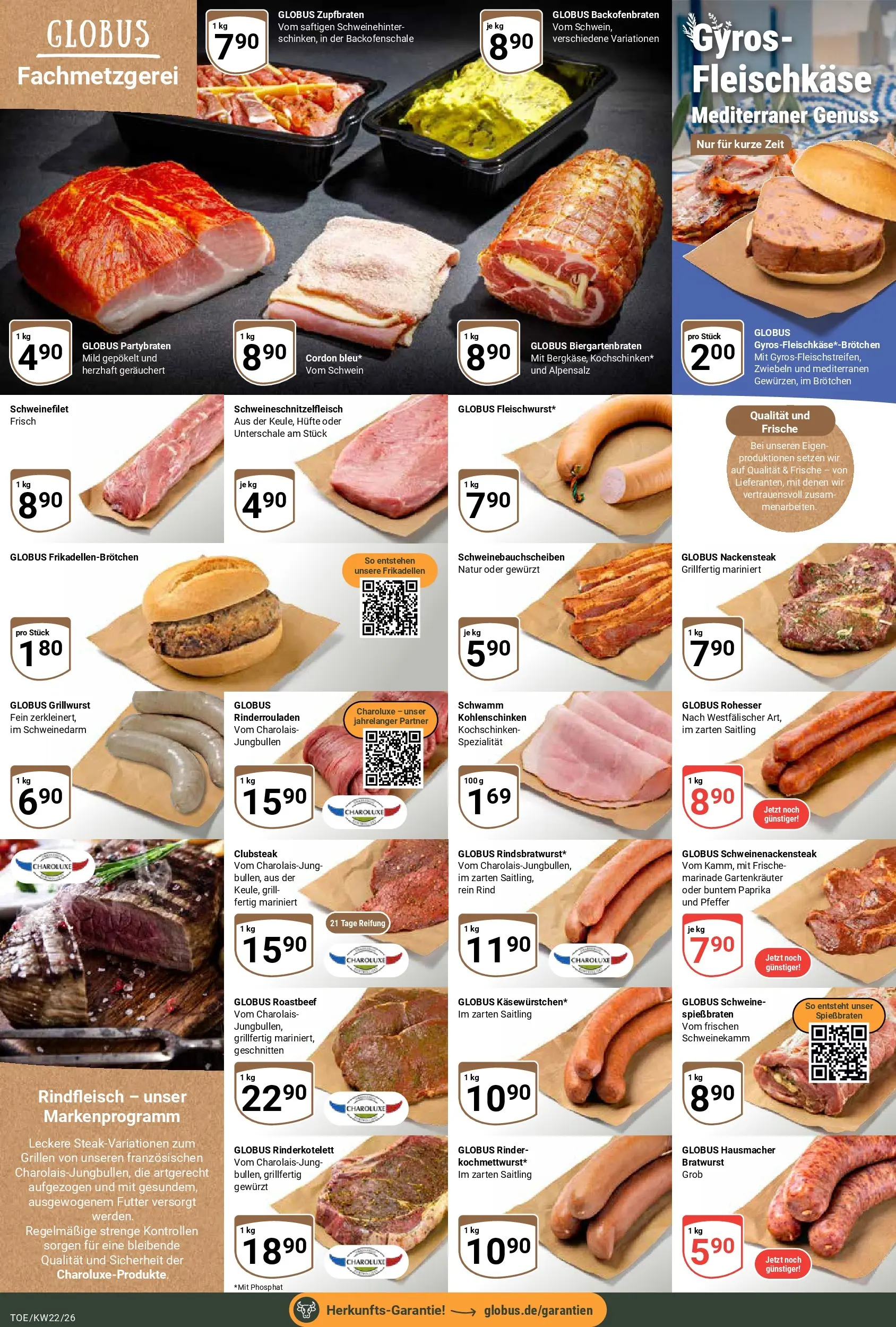 Globus Prospekt Tönisvorst (ab 26.05.2026) » Angebote online | Seite: 6 | Produkte: Schweinefilet, Gyros, Zwiebeln, Rindfleisch