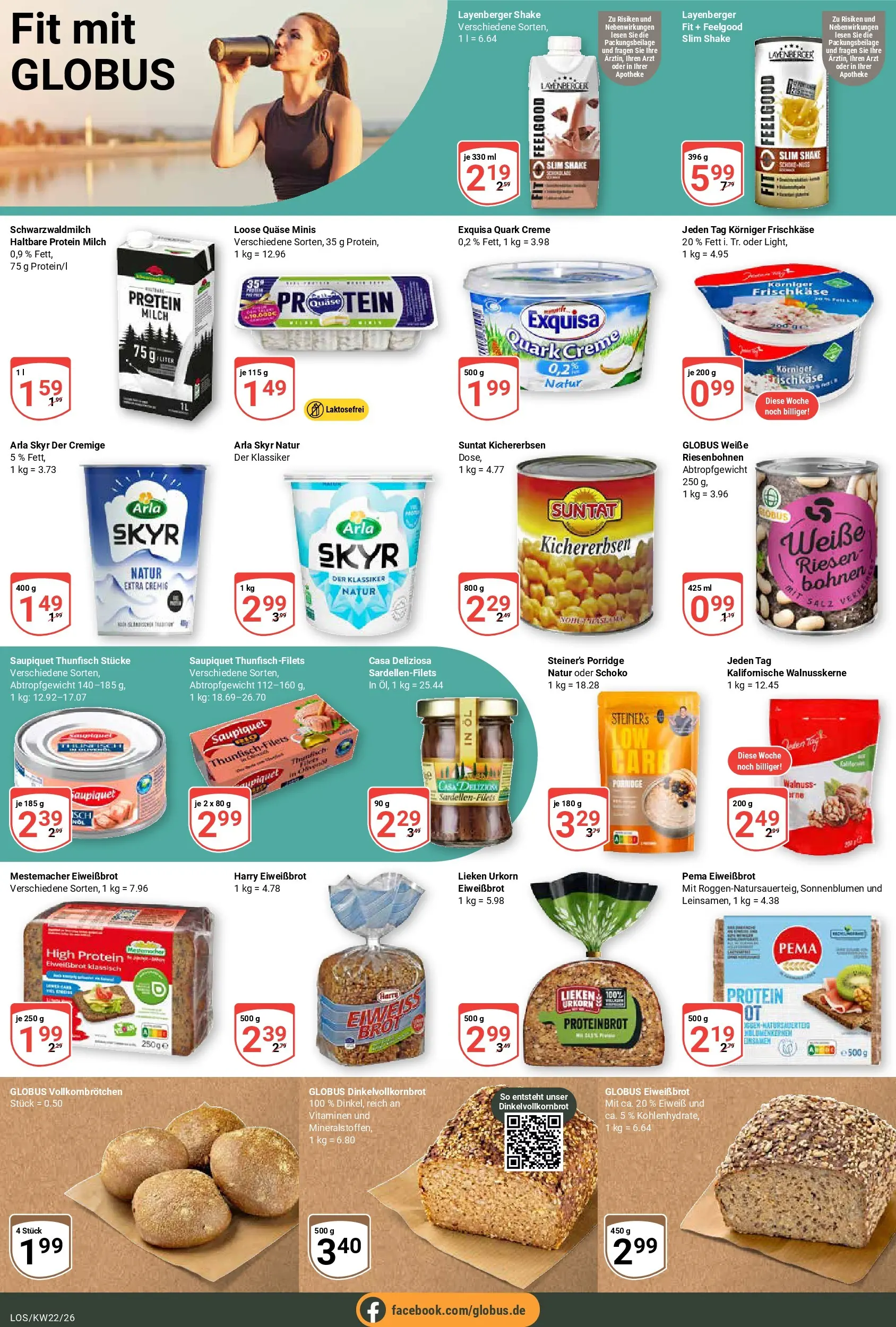 Globus Prospekt Losheim Am See (ab 26.05.2026) » Angebote online | Seite: 17 | Produkte: Creme, Arla skyr, Exquisa, Salz