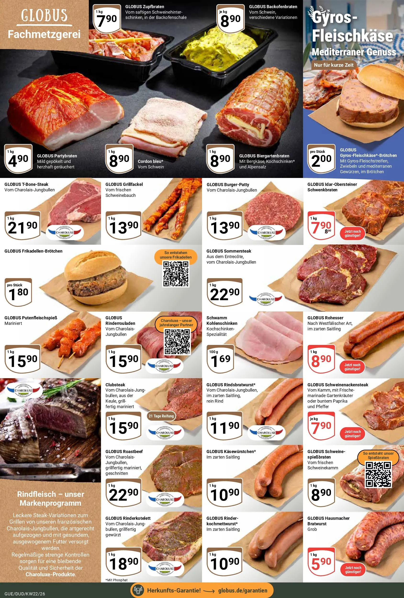 Globus Prospekt Saarbrücken-Dudweiler (ab 26.05.2026) » Angebote online | Seite: 8 | Produkte: Schweinebauch, Zwiebeln, Pfeffer, Rindfleisch