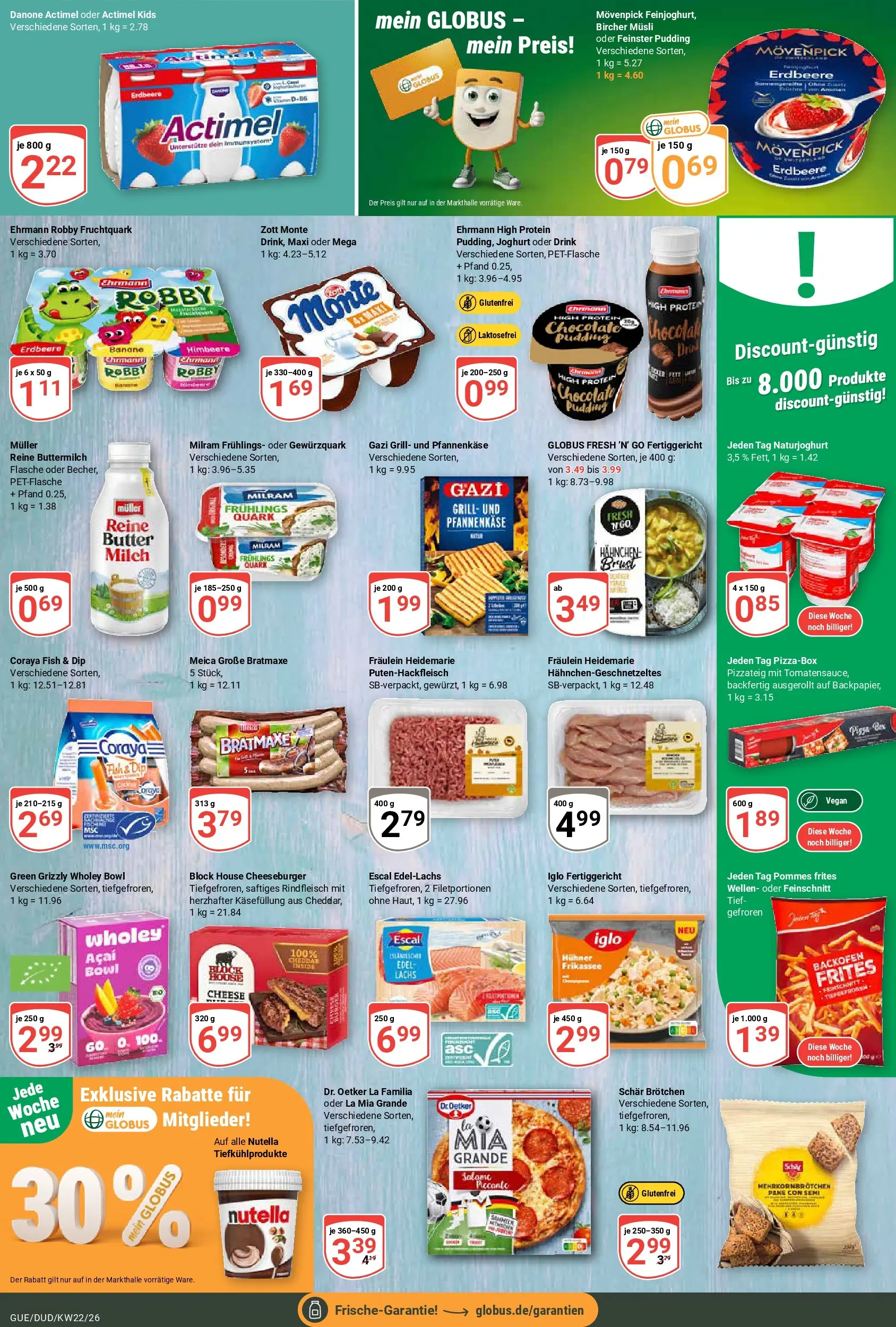 Globus Prospekt Saarbrücken-Dudweiler (ab 26.05.2026) » Angebote online | Seite: 10 | Produkte: Quark, Butter, Lachs, Milram