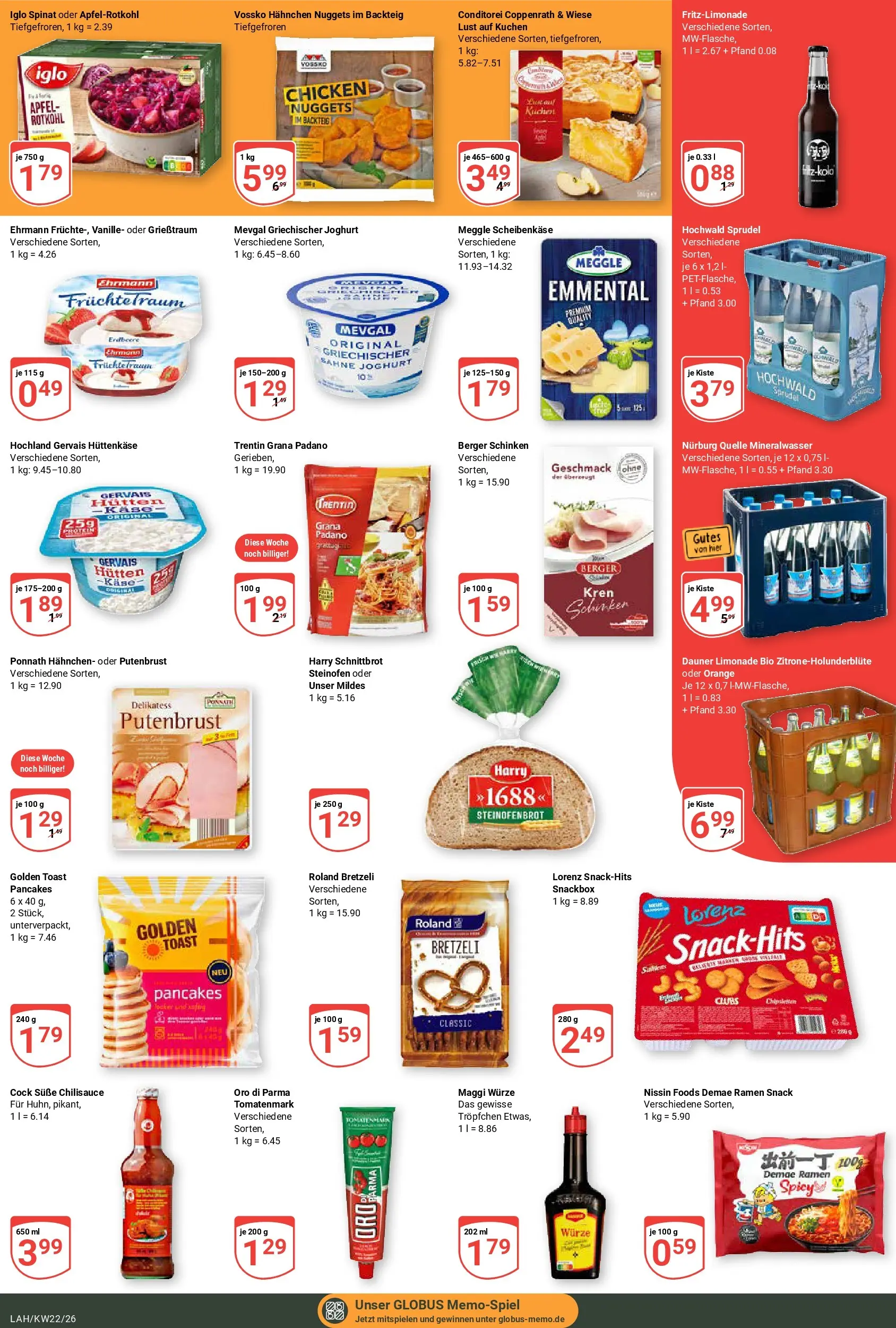 Globus Prospekt Lahnstein (ab 26.05.2026) » Angebote online | Seite: 3 | Produkte: Käse, Box, Schinken, Kuchen