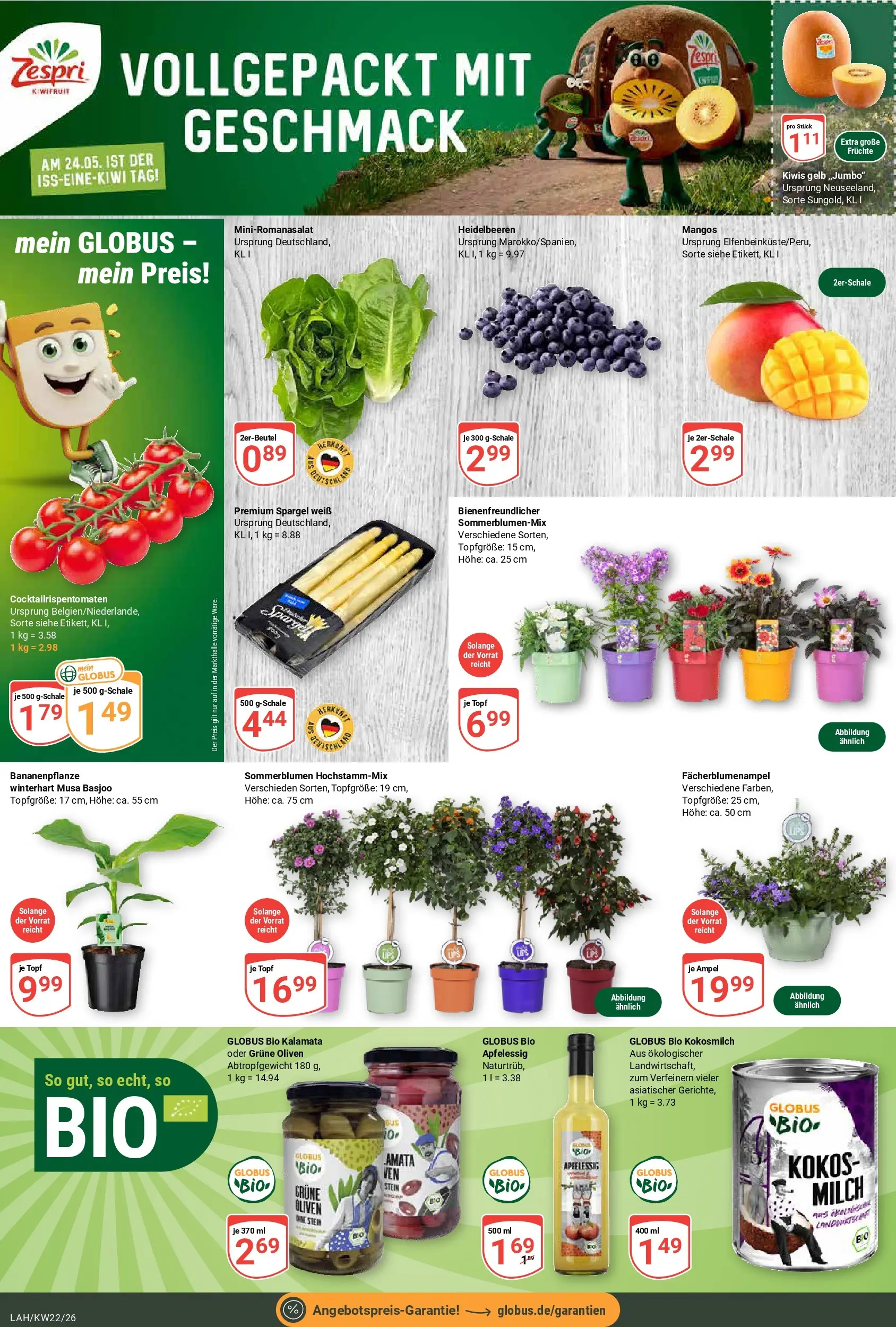 Globus Prospekt Lahnstein (ab 26.05.2026) » Angebote online | Seite: 6 | Produkte: Milch, Spargel, Heidelbeeren