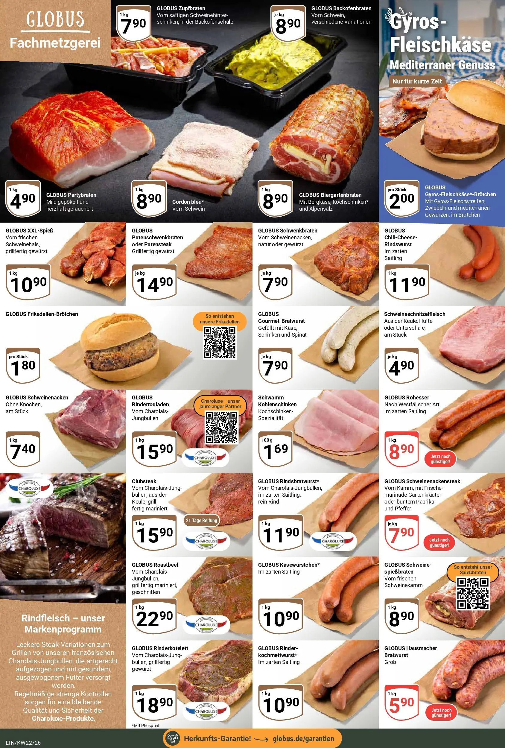 Globus Prospekt Homburg-Einöd (ab 26.05.2026) » Angebote online | Seite: 8 | Produkte: Rinderrouladen, Schweinenacken, Zwiebeln, Pfeffer