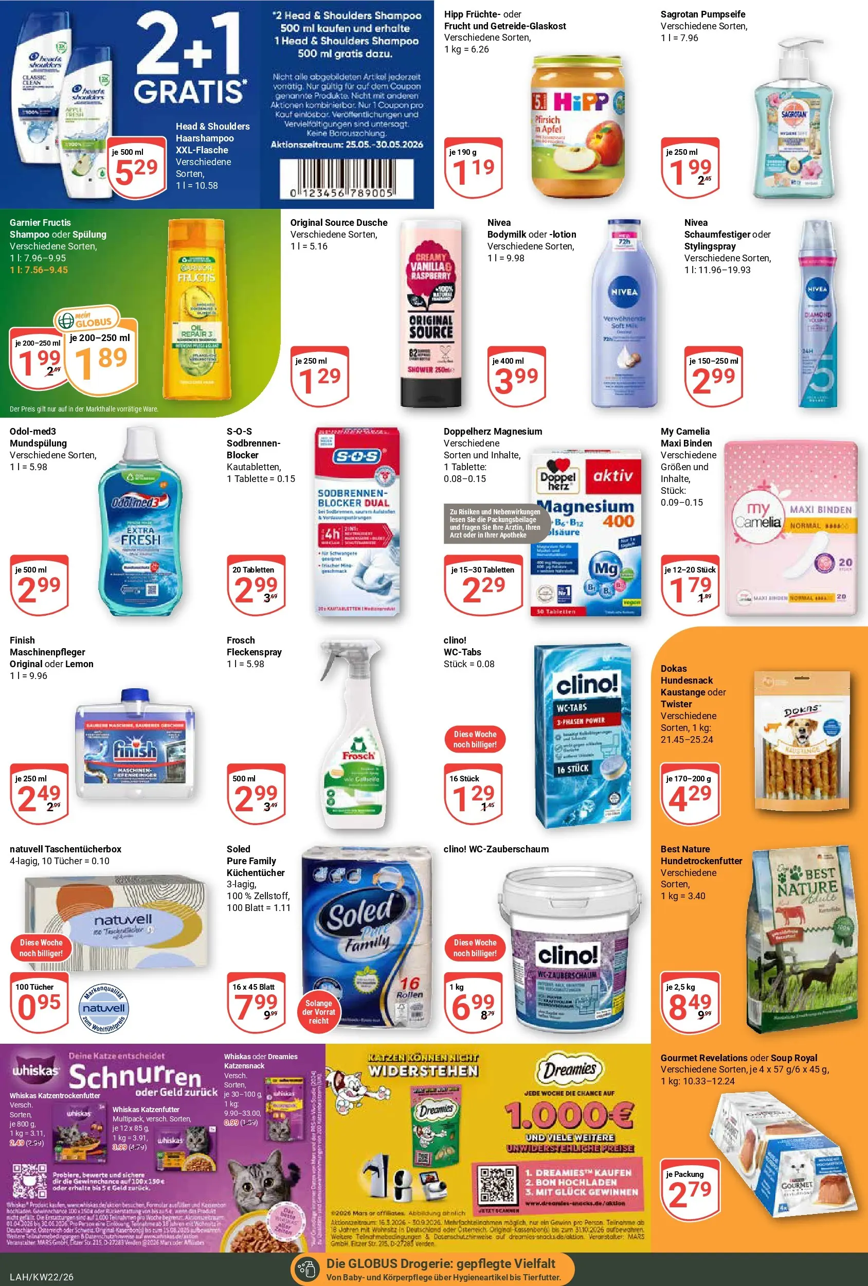 Globus Prospekt Lahnstein (ab 26.05.2026) » Angebote online | Seite: 17 | Produkte: Äpfel, Head & shoulders, Spülung, Whiskas