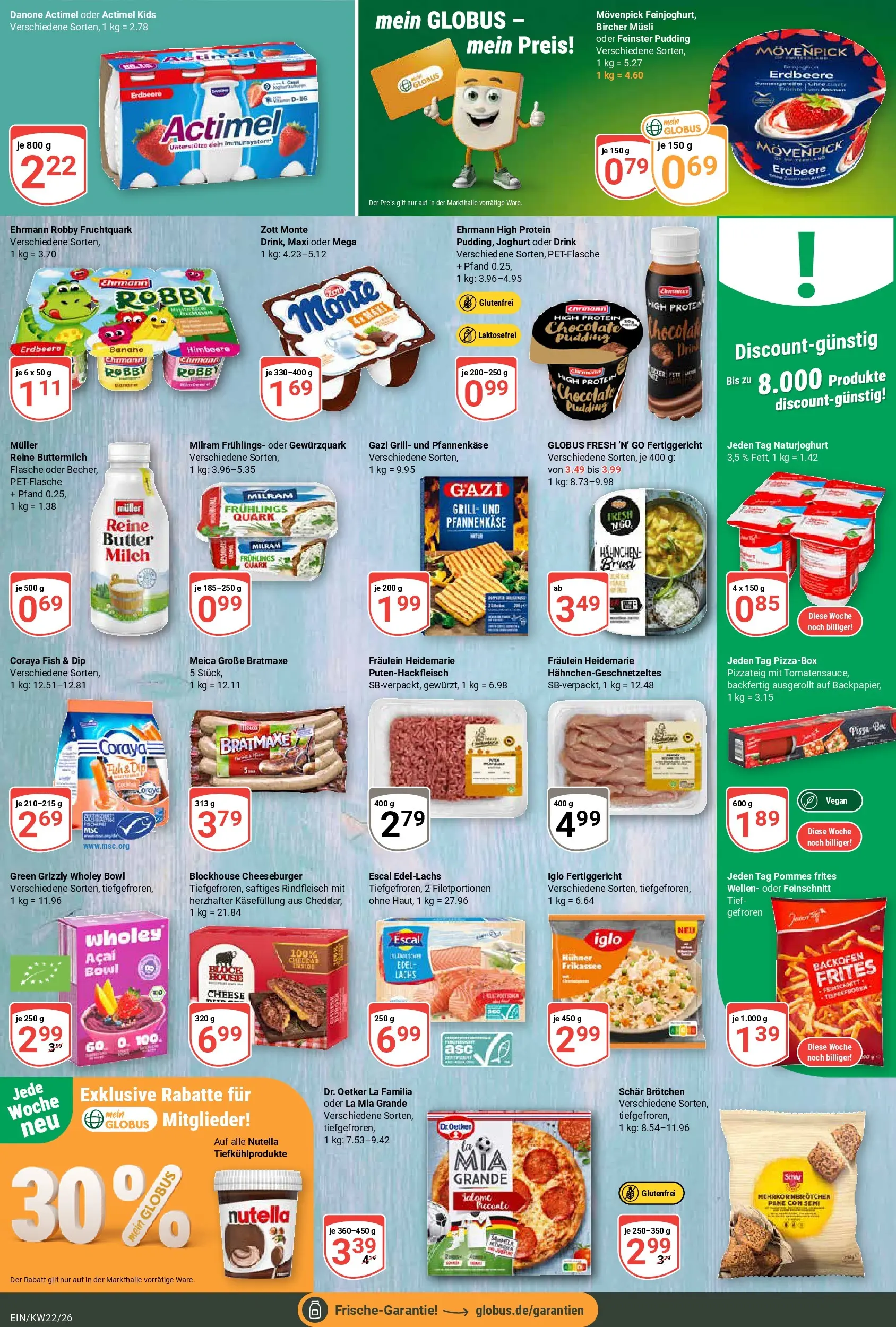 Globus Prospekt Homburg-Einöd (ab 26.05.2026) » Angebote online | Seite: 10 | Produkte: Buttermilch, Joghurt, Pommes frites, Backofen