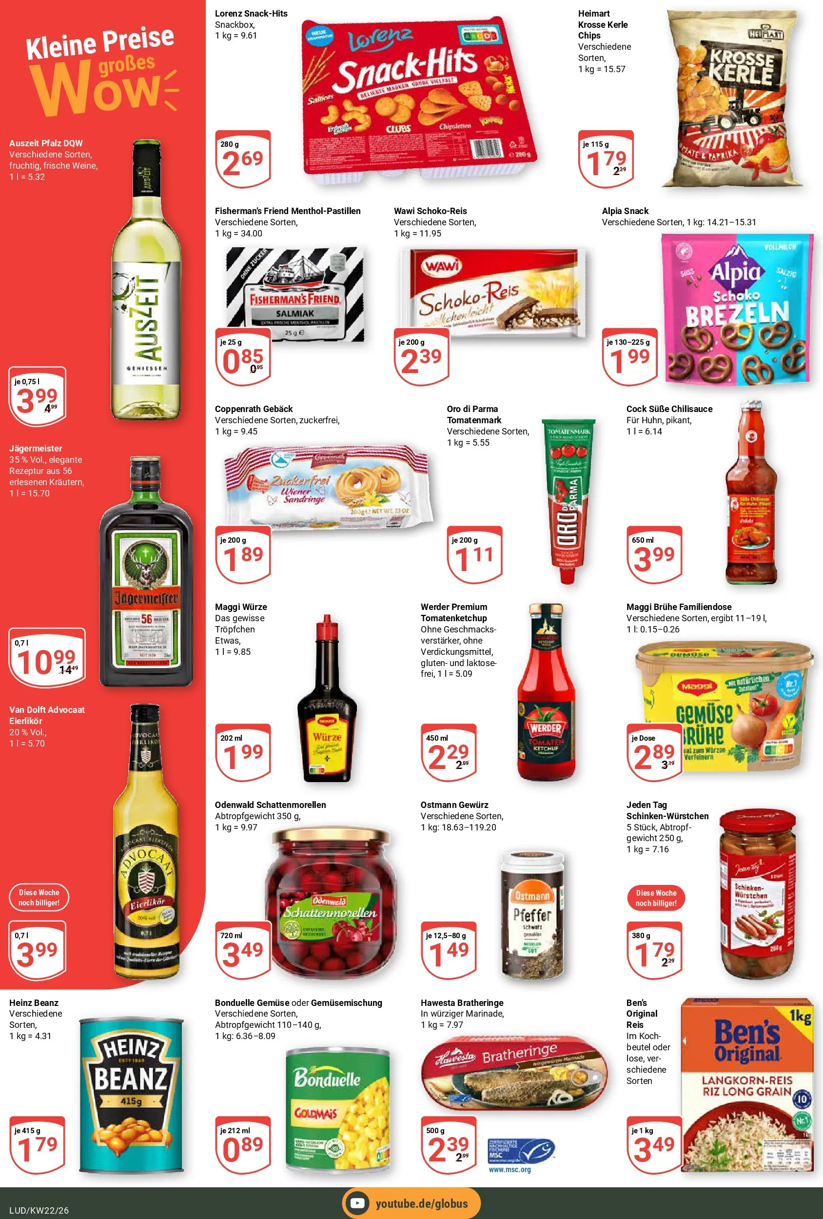 Globus Prospekt Ludwigshafen-Oggersheim (ab 26.05.2026) » Angebote online | Seite: 4 | Produkte: Creme, Gemüse, Zucker, Schinken