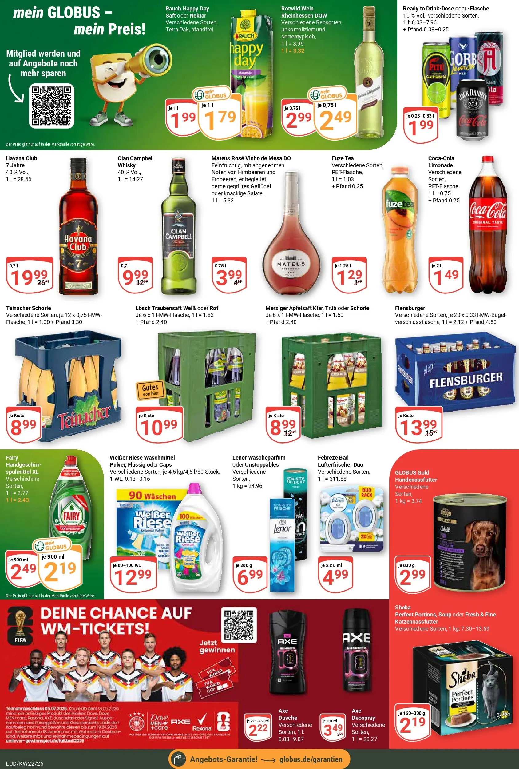 Globus Prospekt Ludwigshafen-Oggersheim (ab 26.05.2026) » Angebote online | Seite: 5 | Produkte: Lenor, Havana club, Flensburger, Wein