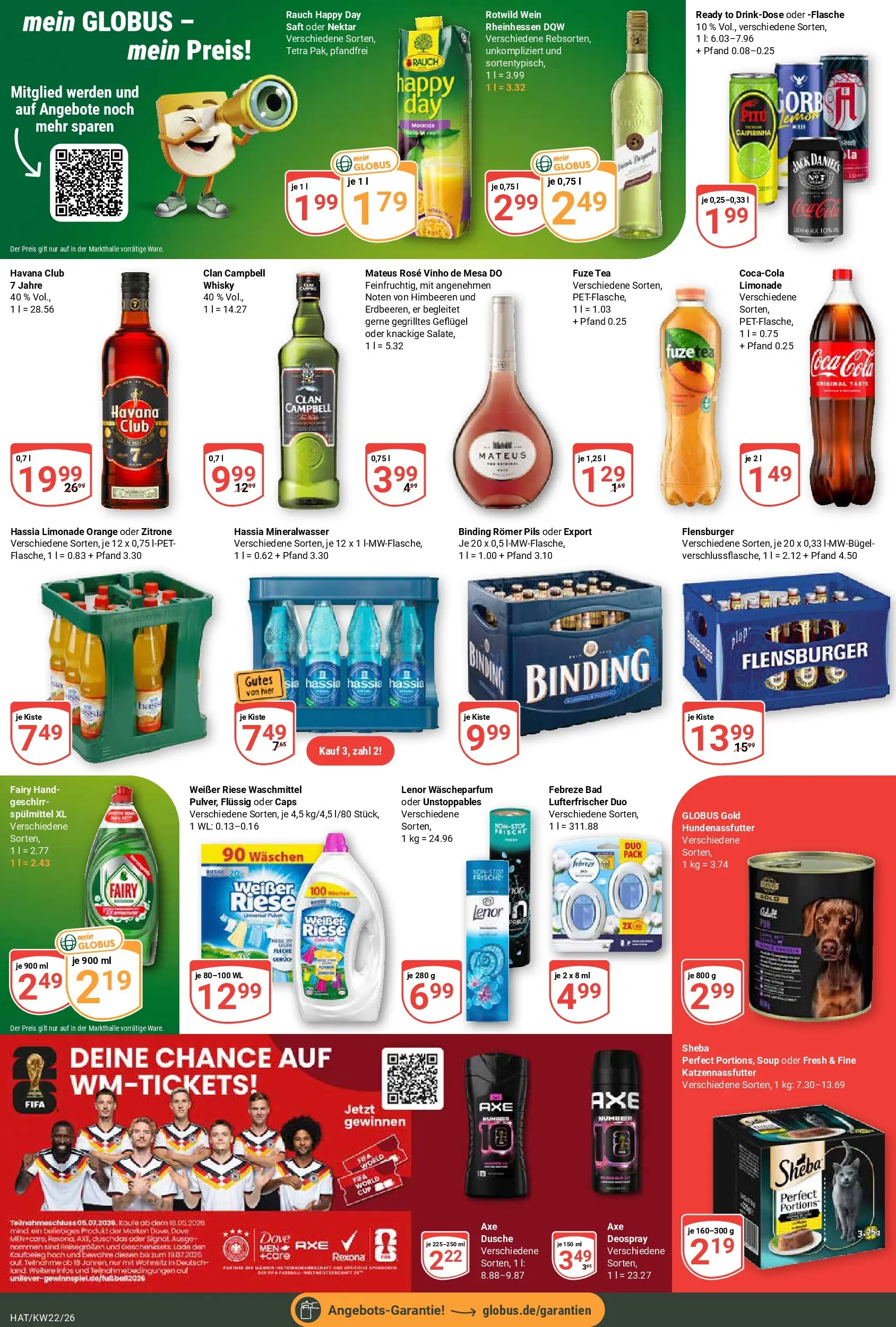 Globus Prospekt Hattersheim (ab 26.05.2026) » Angebote online | Seite: 5 | Produkte: Dusche, Limonade, Flensburger, Deospray