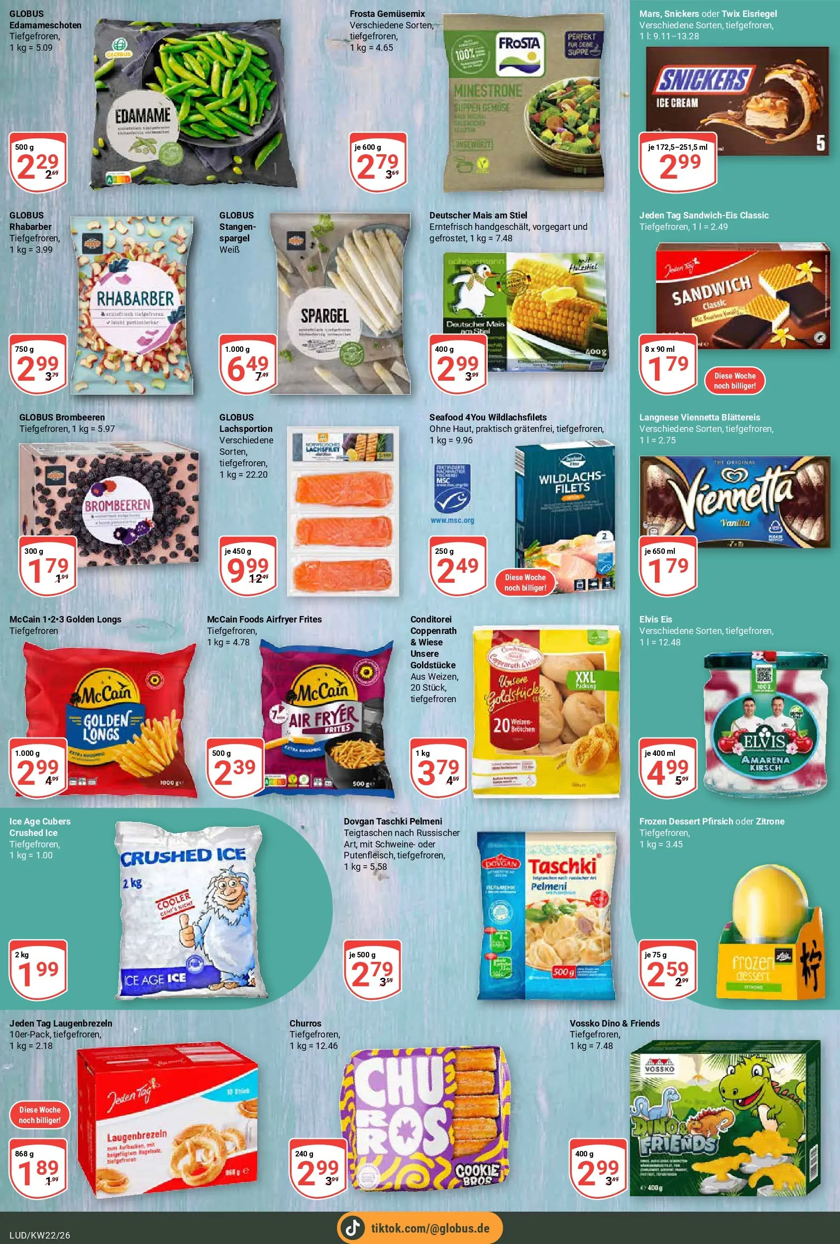 Globus Prospekt Ludwigshafen-Oggersheim (ab 26.05.2026) » Angebote online | Seite: 11 | Produkte: Langnese, Snickers, Pfirsich, Rhabarber