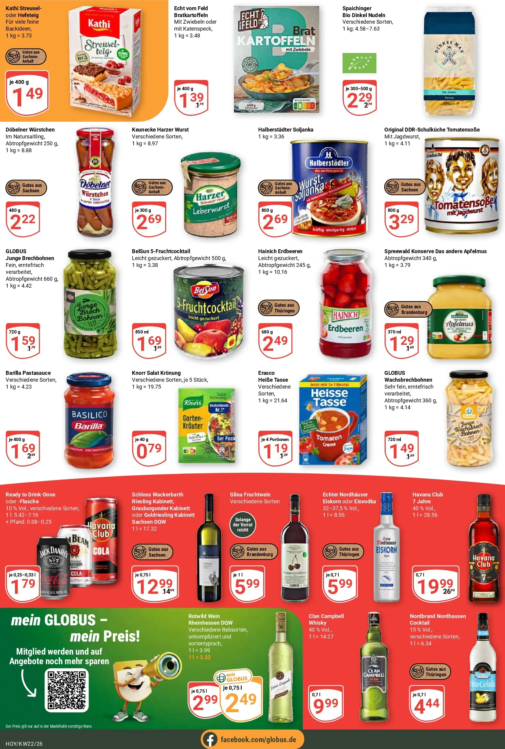 Globus Prospekt Hoyerswerda (ab 26.05.2026) » Angebote online | Seite: 3 | Produkte: Creme, Wurst, Erasco, Salat
