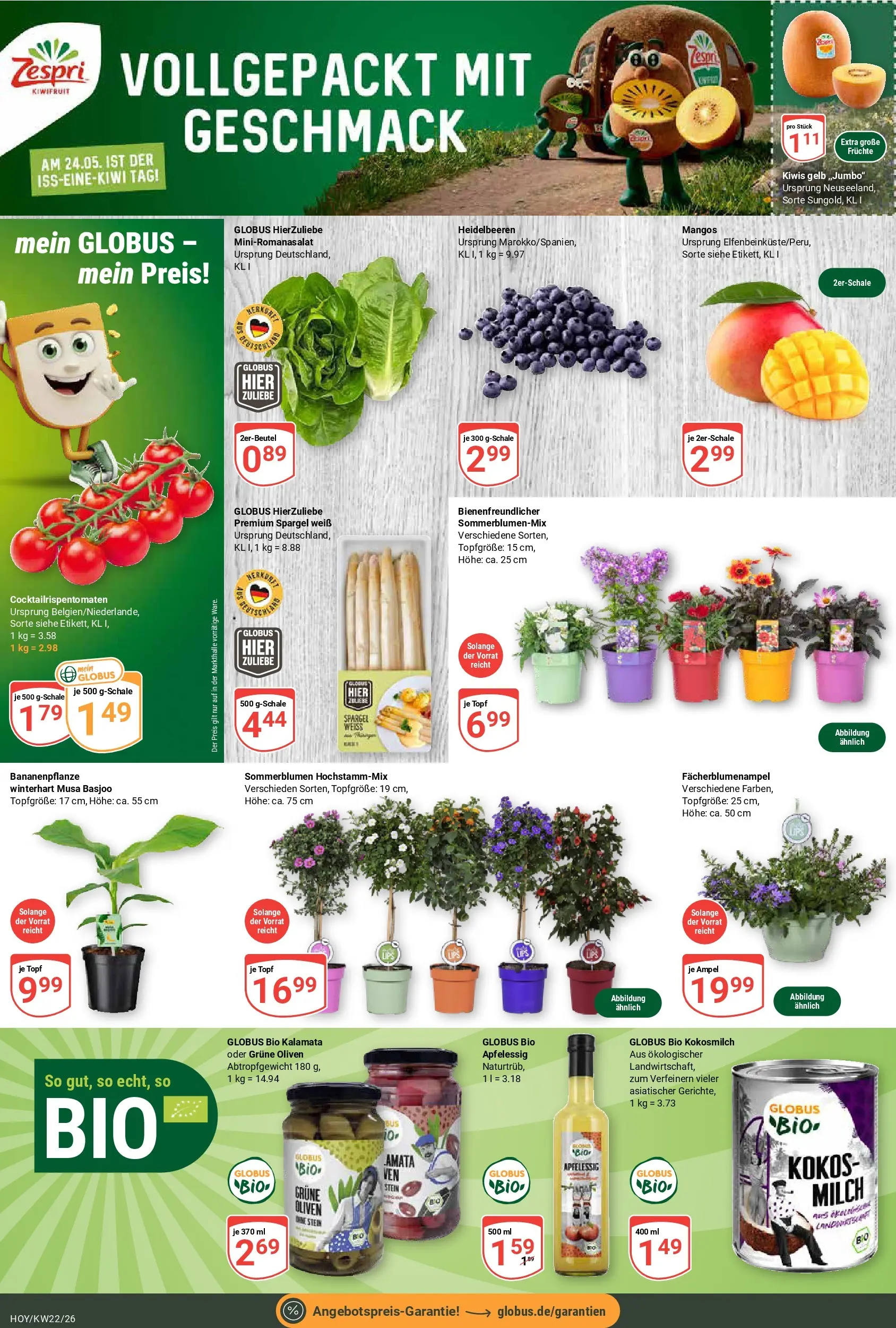 Globus Prospekt Hoyerswerda (ab 26.05.2026) » Angebote online | Seite: 5 | Produkte: Milch, Spargel, Heidelbeeren