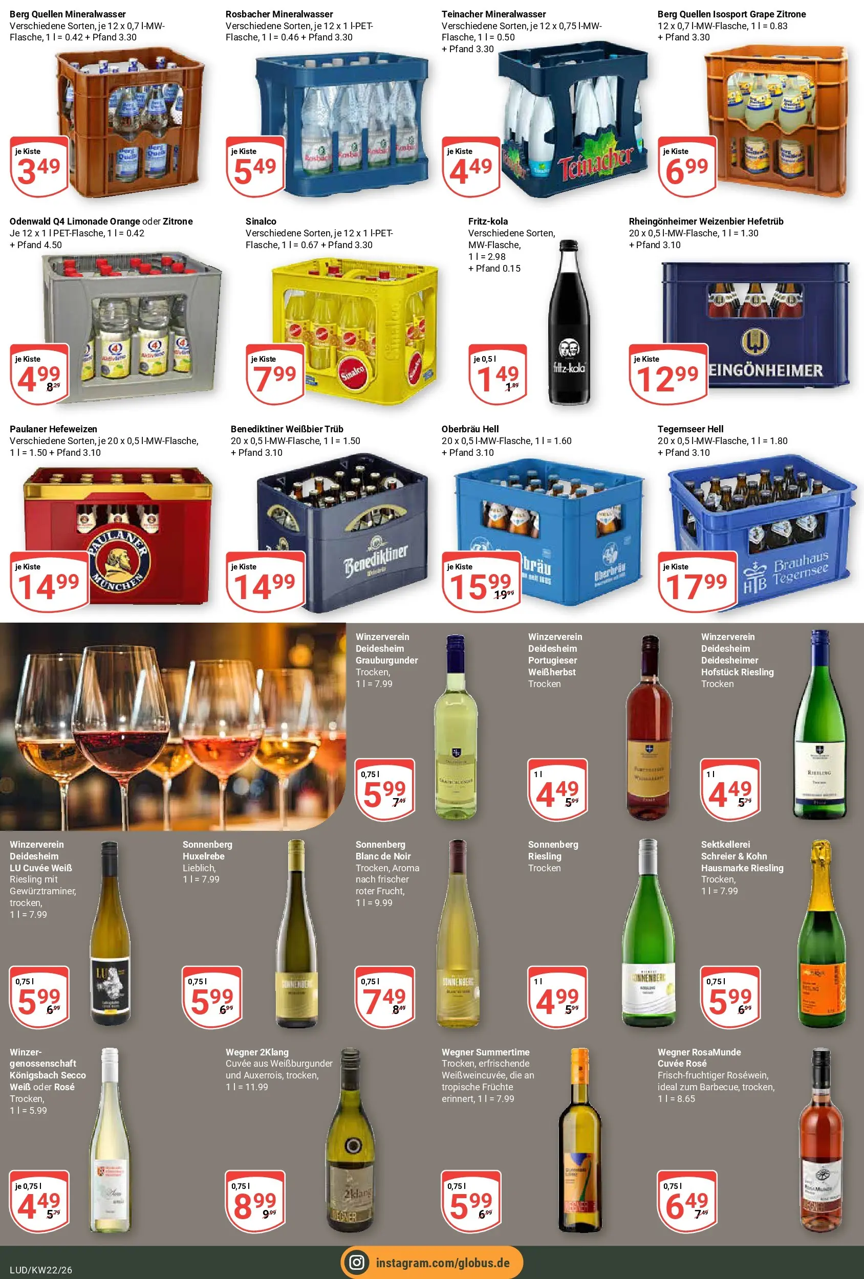 Globus Prospekt Ludwigshafen-Oggersheim (ab 26.05.2026) » Angebote online | Seite: 20 | Produkte: Sinalco, Limonade, Zitrone, Paulaner