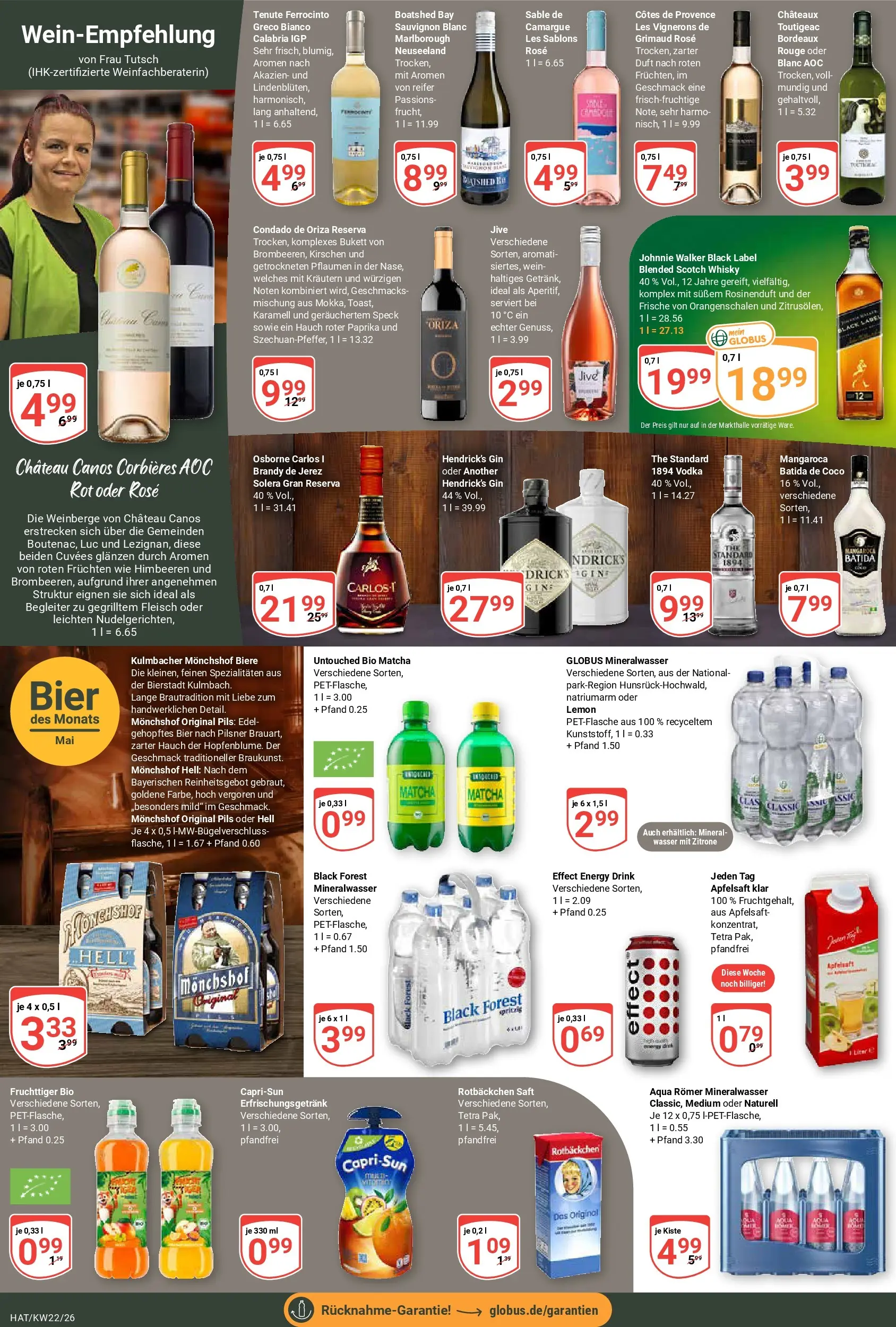 Globus Prospekt Hattersheim (ab 26.05.2026) » Angebote online | Seite: 16 | Produkte: Whisky, Kirschen, Paprika, Gin