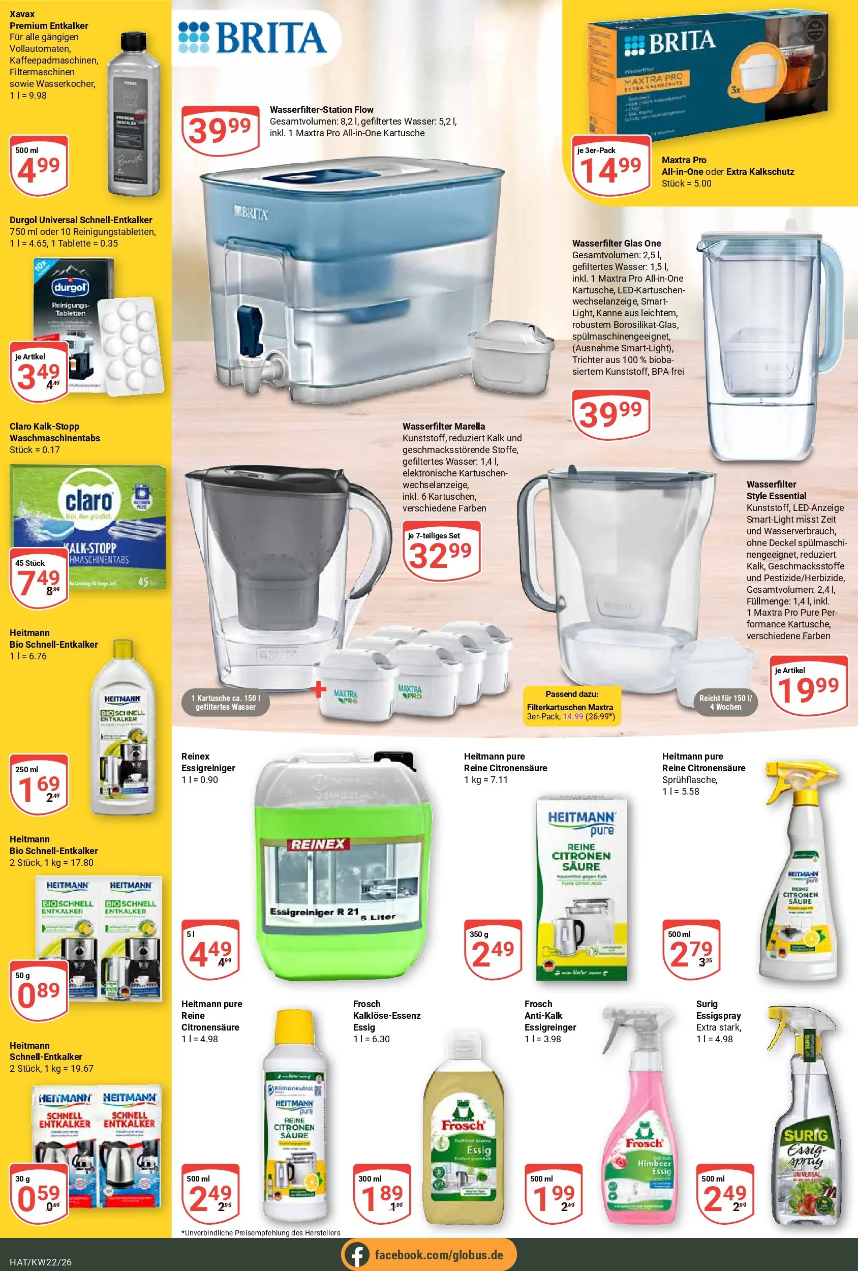 Globus Prospekt Hattersheim (ab 26.05.2026) » Angebote online | Seite: 24 | Produkte: Essig, Wasser