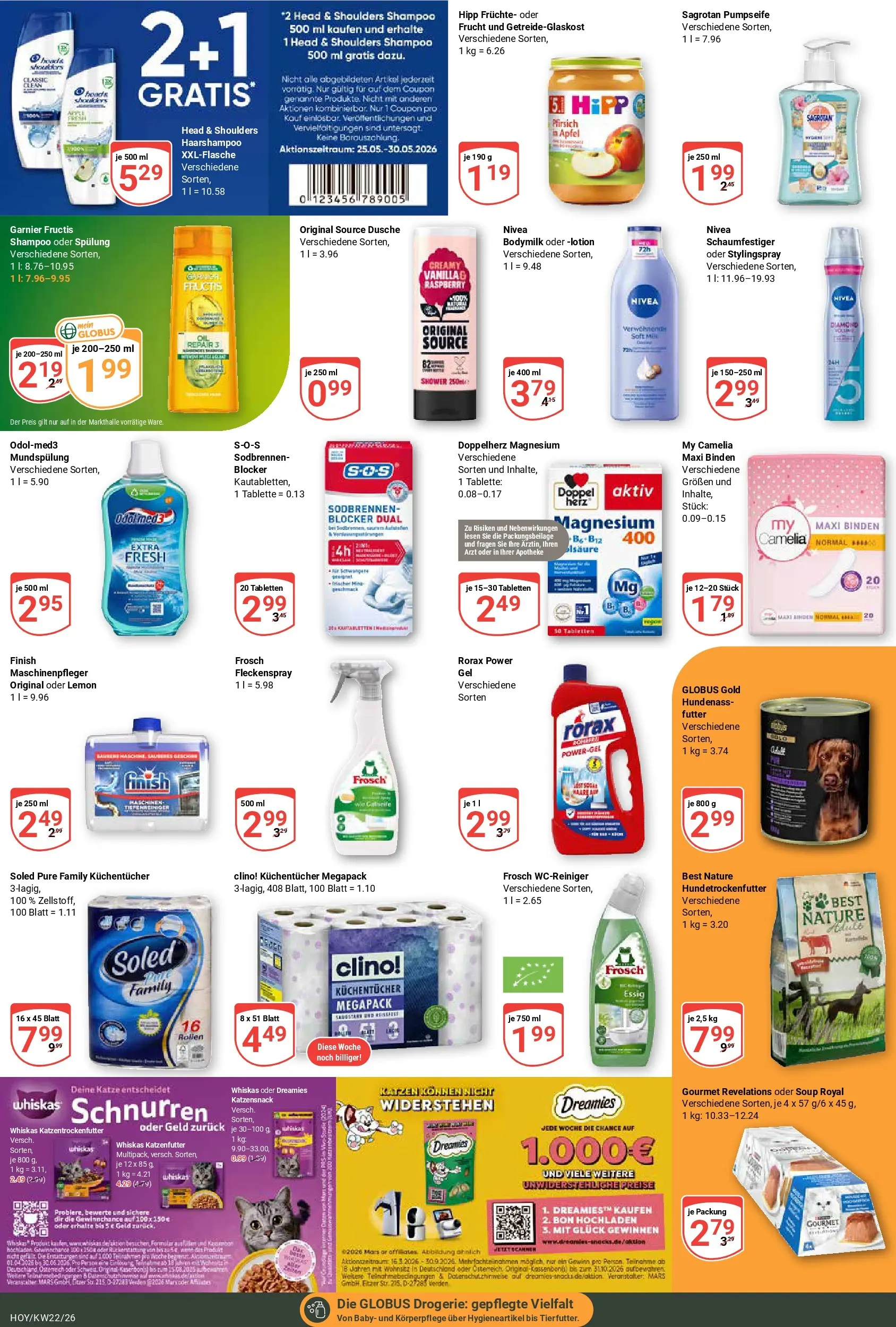 Globus Prospekt Hoyerswerda (ab 26.05.2026) » Angebote online | Seite: 17 | Produkte: Essig, Dusche, Head & shoulders, Mars