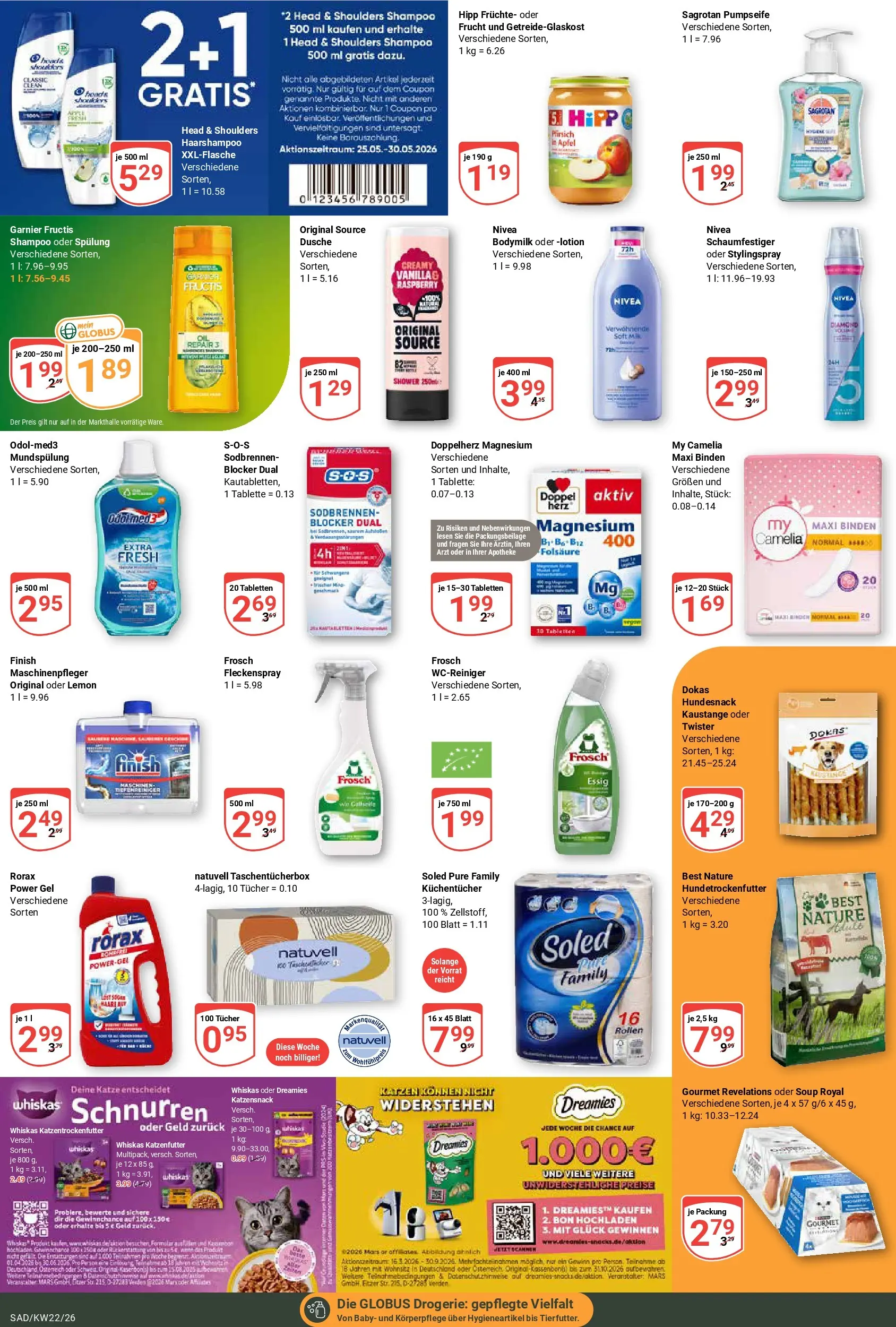 Globus Prospekt Schwandorf (ab 26.05.2026) » Angebote online | Seite: 18 | Produkte: Essig, Dusche, Head & shoulders, Whiskas