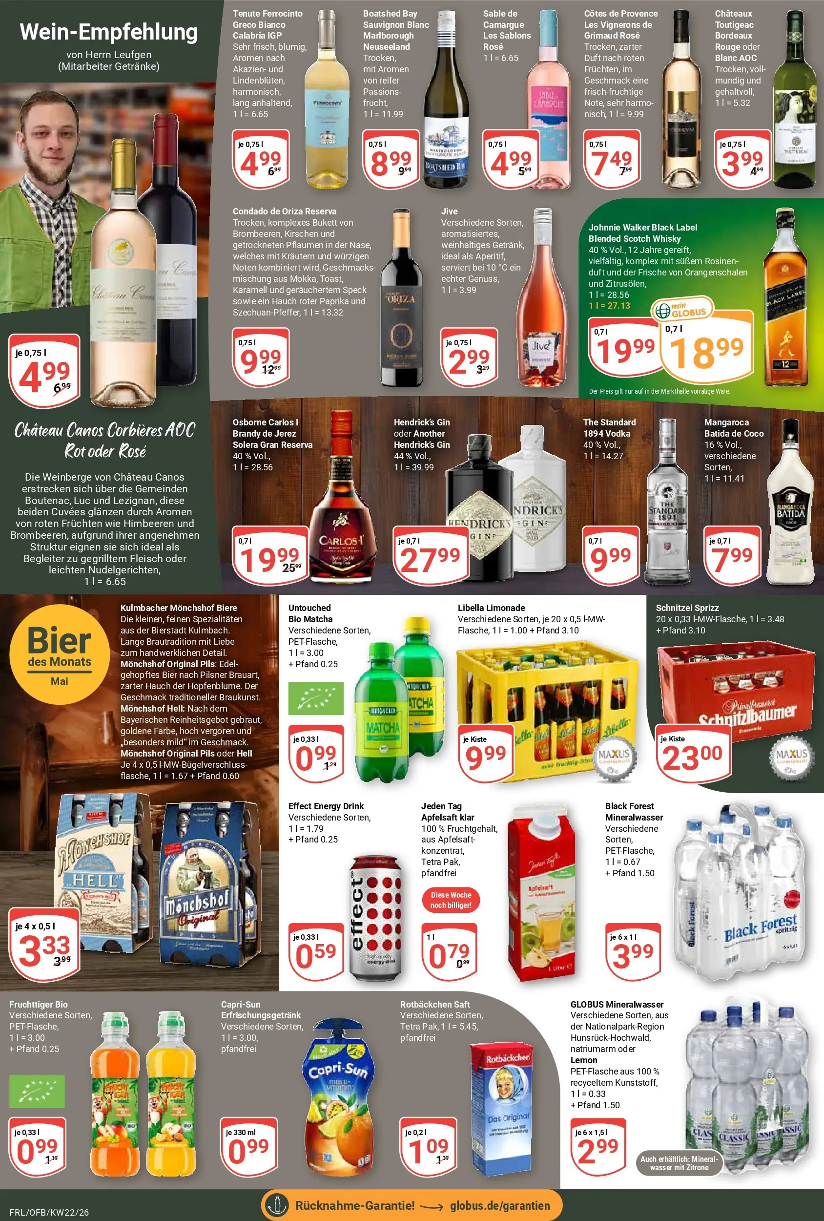 Globus Prospekt Freilassing (ab 26.05.2026) » Angebote online | Seite: 19 | Produkte: Energy, Bier, Limonade, Saft