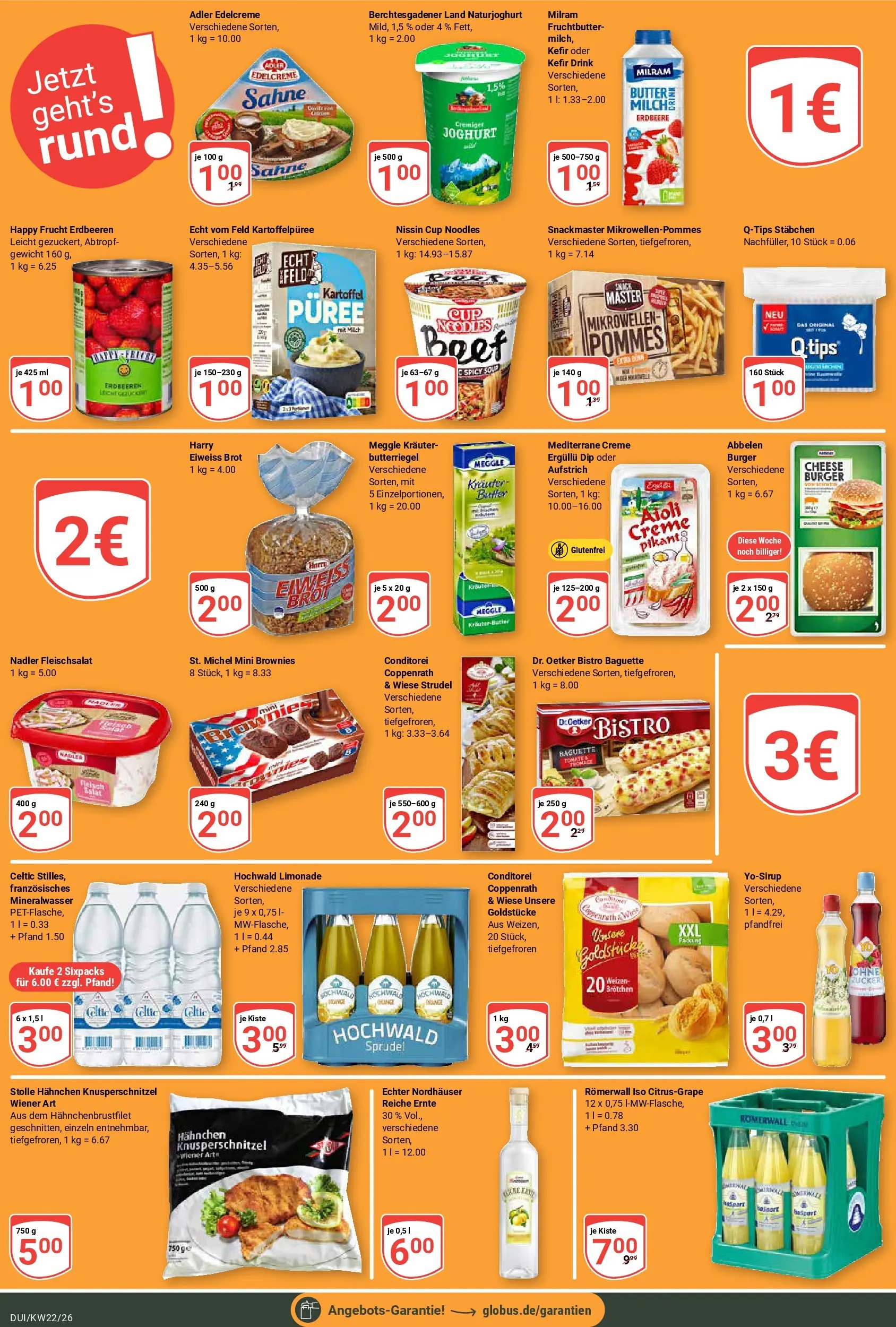 Globus Prospekt Duisburg (ab 26.05.2026) » Angebote online | Seite: 4 | Produkte: Baguette, Creme, Milram, Erdbeeren