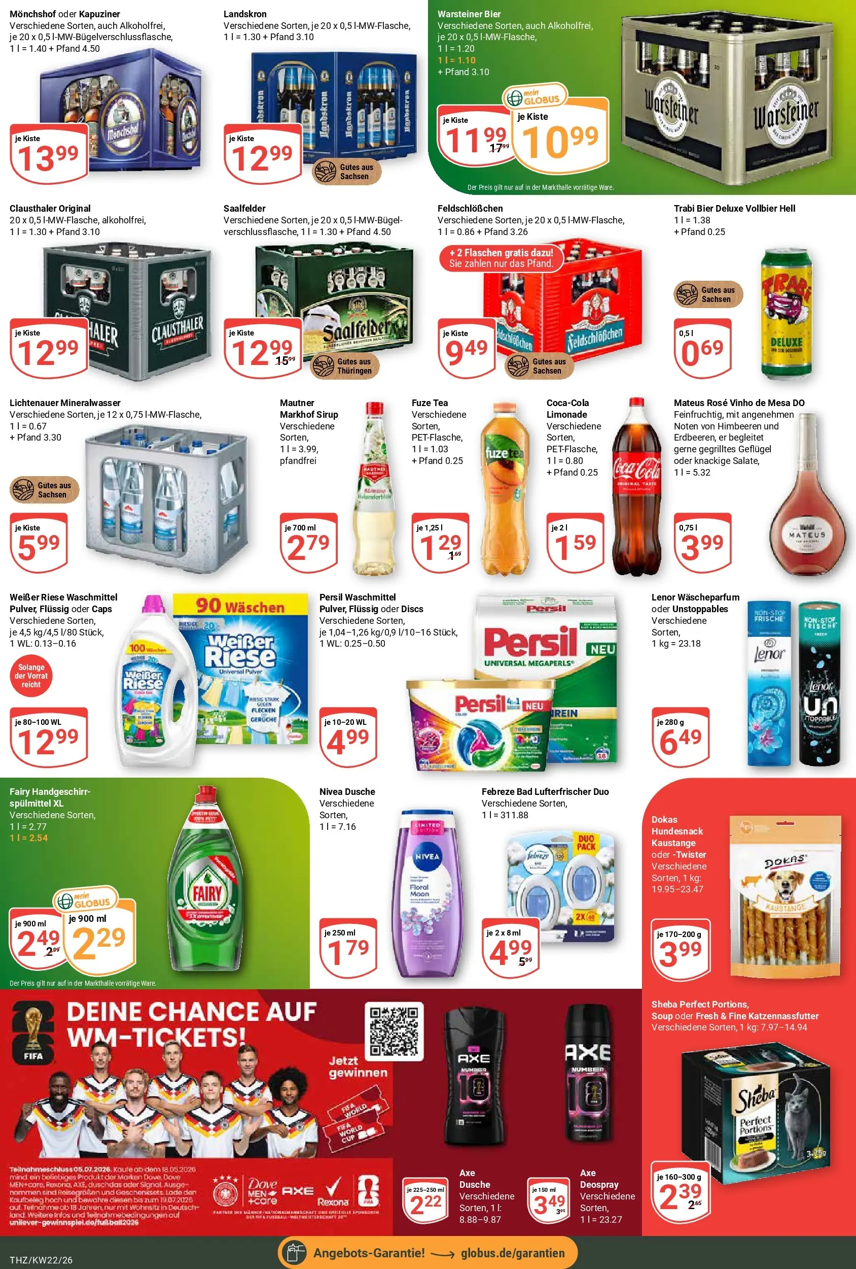 Globus Prospekt Zeitz (ab 26.05.2026) » Angebote online | Seite: 4 | Produkte: Bad, Dusche, Mineralwasser, Warsteiner