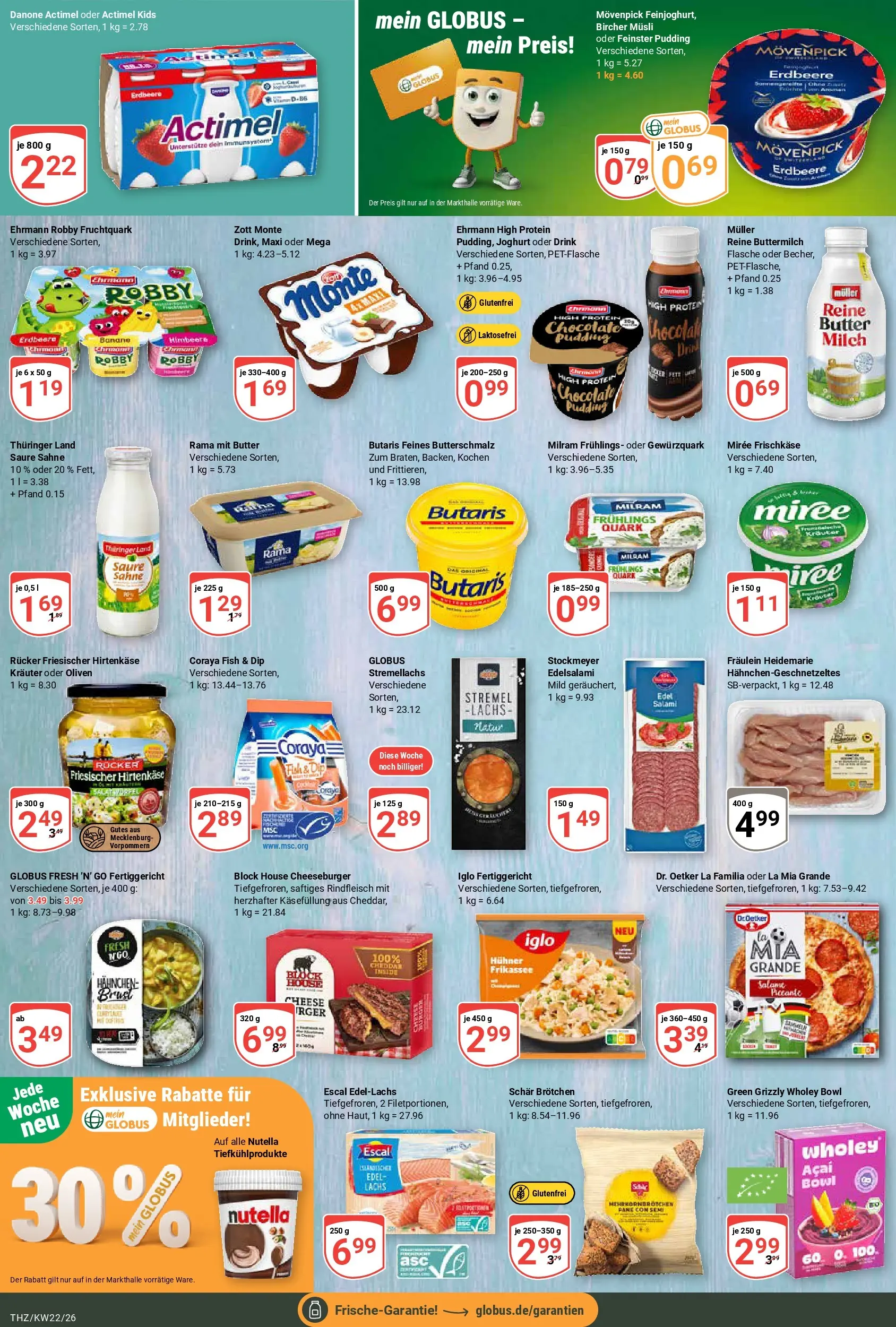 Globus Prospekt Zeitz (ab 26.05.2026) » Angebote online | Seite: 9 | Produkte: Joghurt, Pane, Nutella, Salami