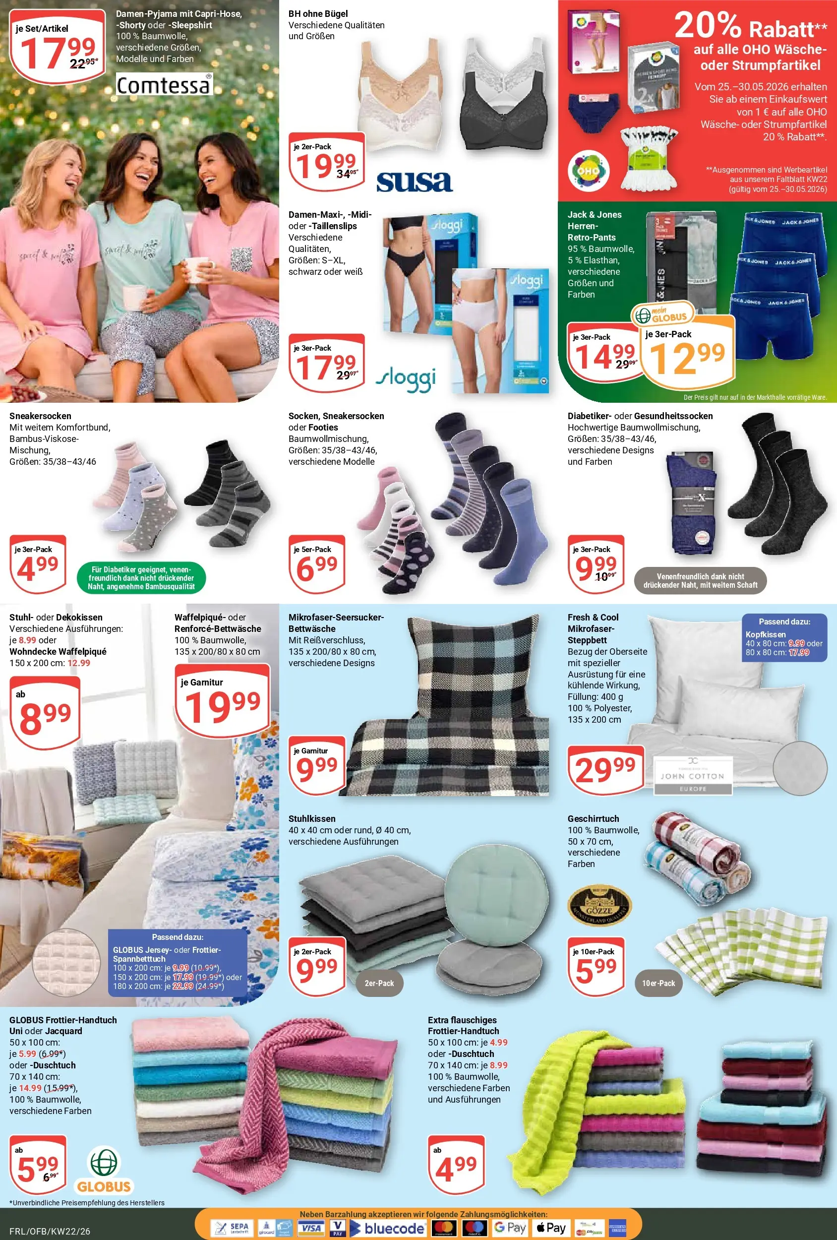 Globus Prospekt Freilassing (ab 26.05.2026) » Angebote online | Seite: 27 | Produkte: Stuhl, Bettwäsche, Kopfkissen, BH