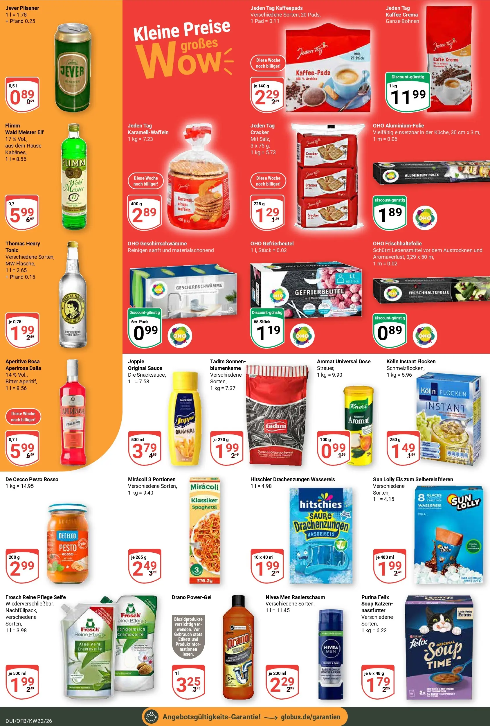 Globus Prospekt Duisburg (ab 26.05.2026) » Angebote online | Seite: 11 | Produkte: Kaffeepads, Cola, Sirup, Flocken