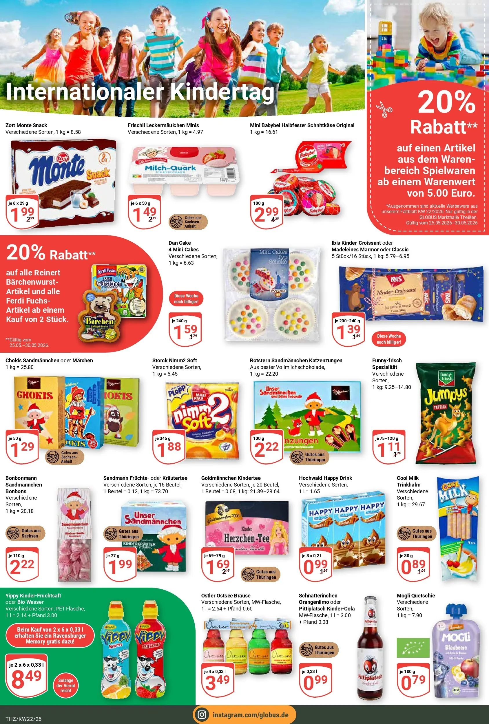 Globus Prospekt Zeitz (ab 26.05.2026) » Angebote online | Seite: 12 | Produkte: Wasser, Paprika, Babybel