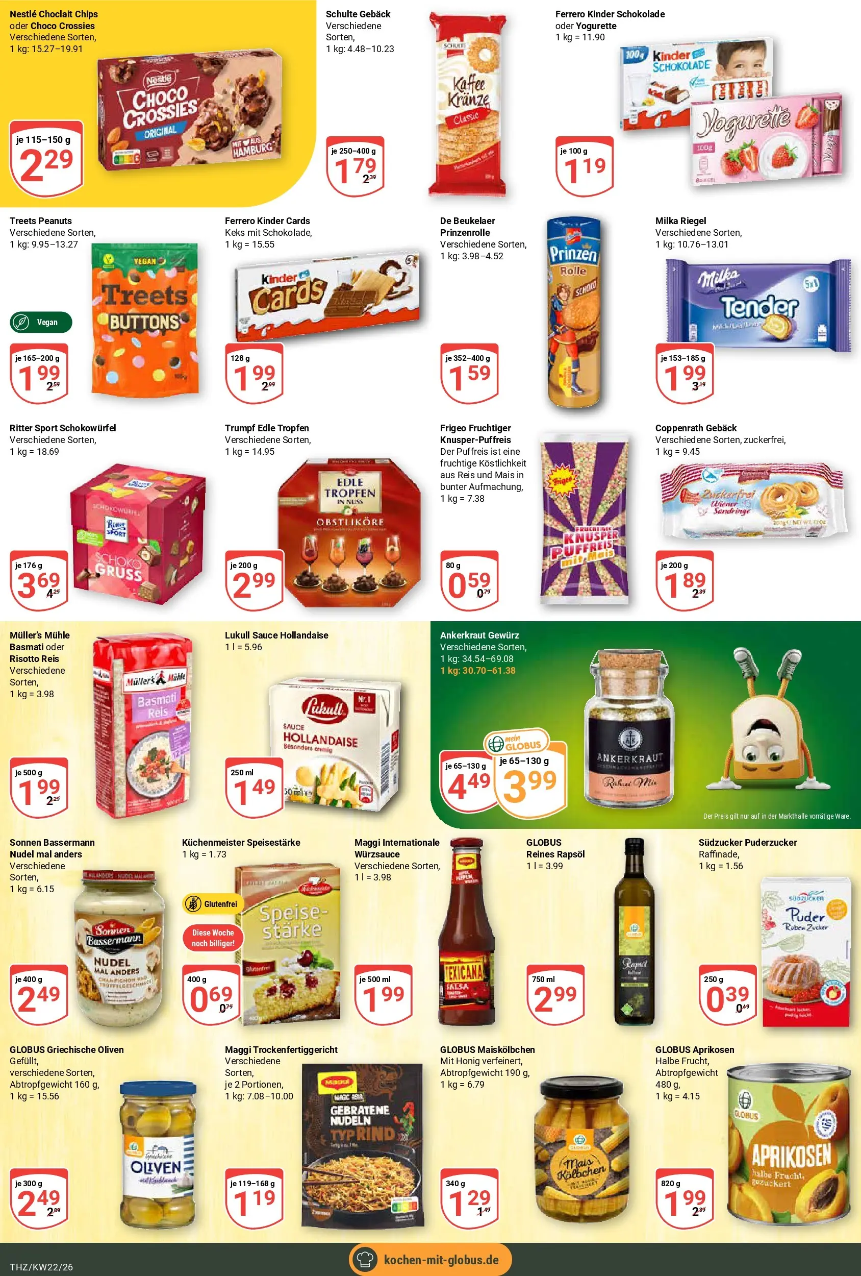 Globus Prospekt Zeitz (ab 26.05.2026) » Angebote online | Seite: 14 | Produkte: Kinder schokolade, Kaffee, Ritter sport, Chips