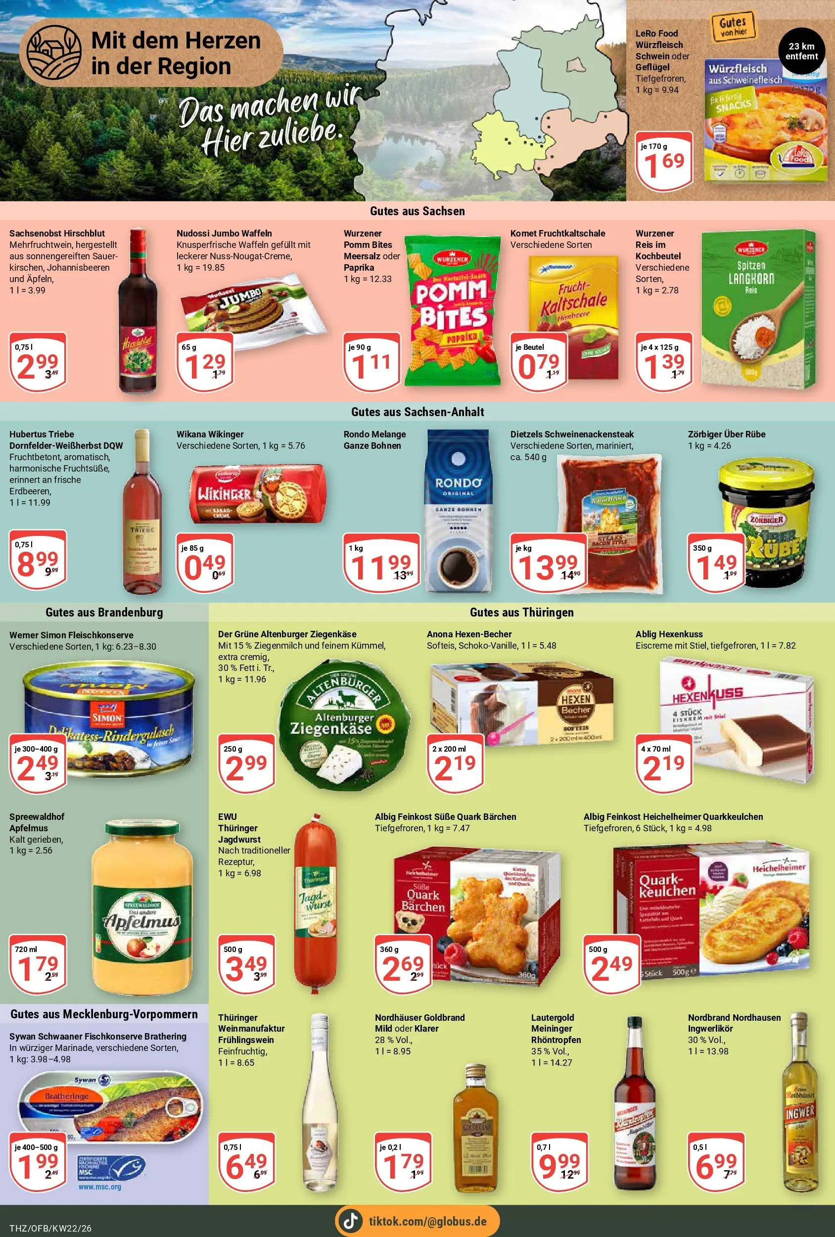 Globus Prospekt Zeitz (ab 26.05.2026) » Angebote online | Seite: 16 | Produkte: Ziegenkäse, Burger, Eiscreme, Schweinefleisch