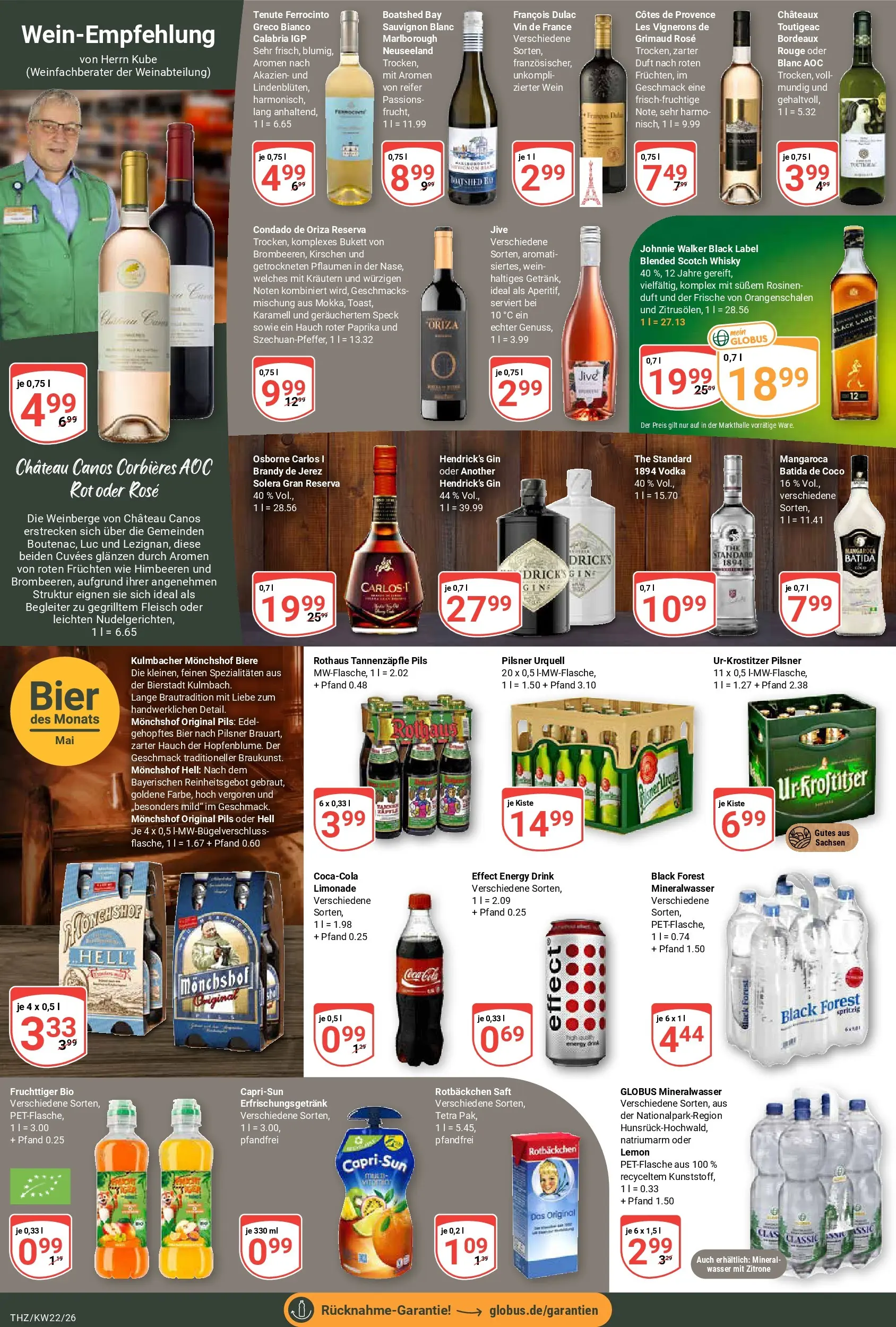 Globus Prospekt Zeitz (ab 26.05.2026) » Angebote online | Seite: 17 | Produkte: Energy, Wasser, Pilsner urquell, Johnnie walker