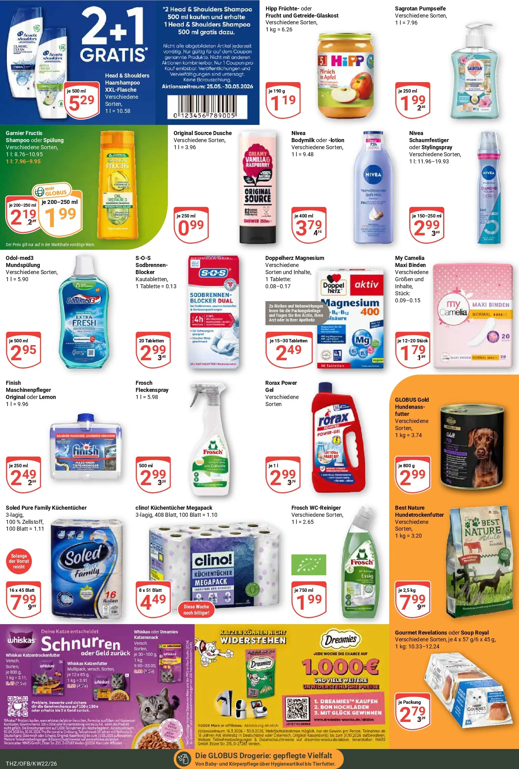 Globus Prospekt Zeitz (ab 26.05.2026) » Angebote online | Seite: 18 | Produkte: Äpfel, Spülung, Mars, Whiskas
