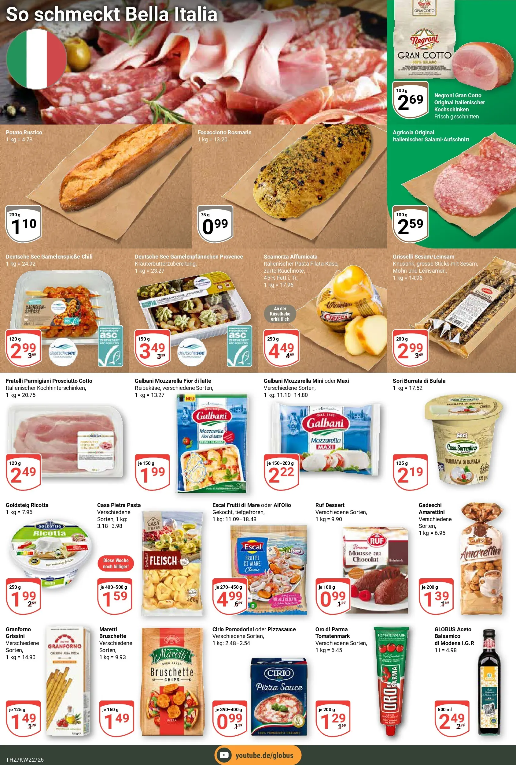 Globus Prospekt Zeitz (ab 26.05.2026) » Angebote online | Seite: 20 | Produkte: Mozzarella, Oro di parma, Chili, Fleisch