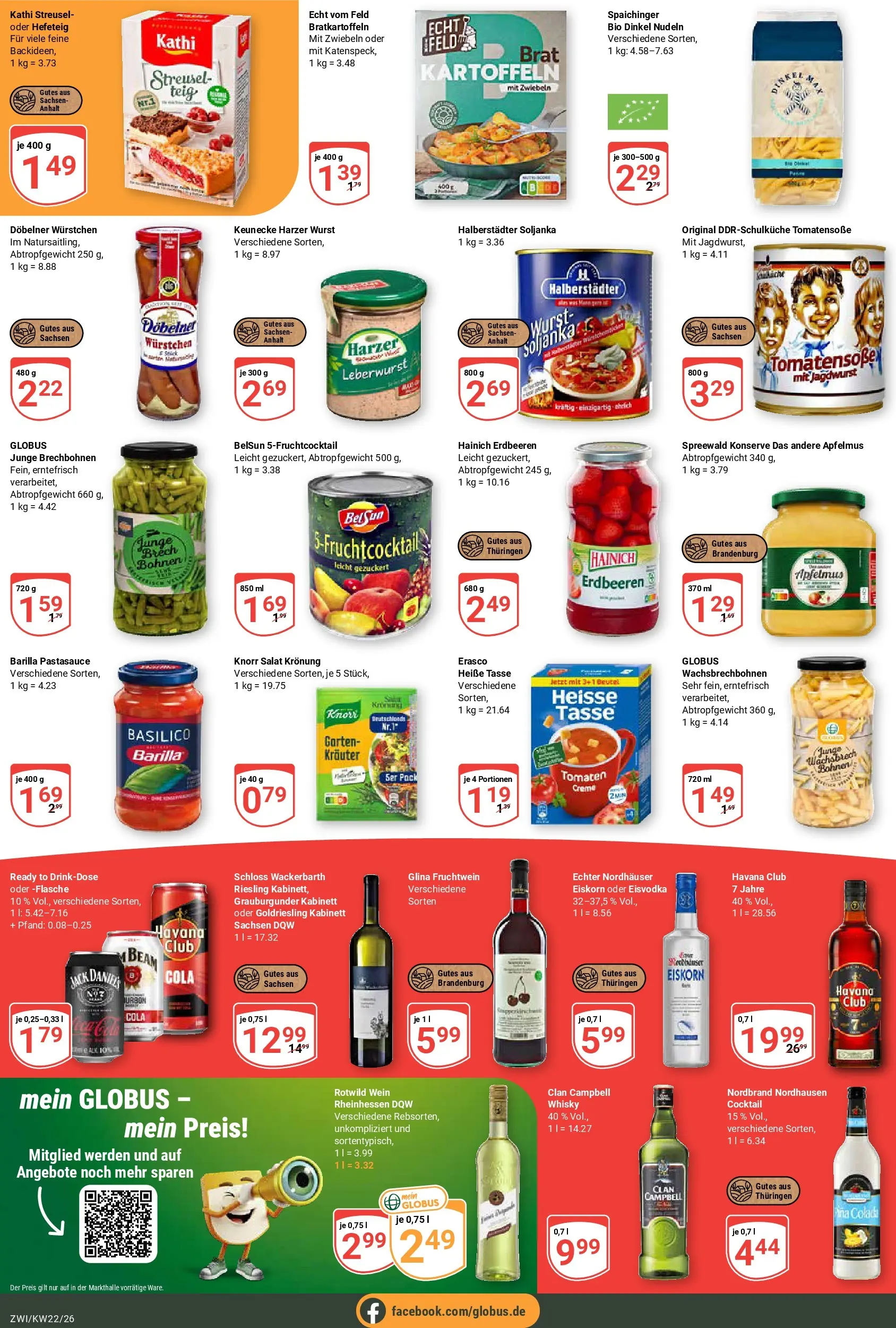 Globus Prospekt Zwickau (ab 26.05.2026) » Angebote online | Seite: 4 | Produkte: Whisky, Cola, Barilla, Salat