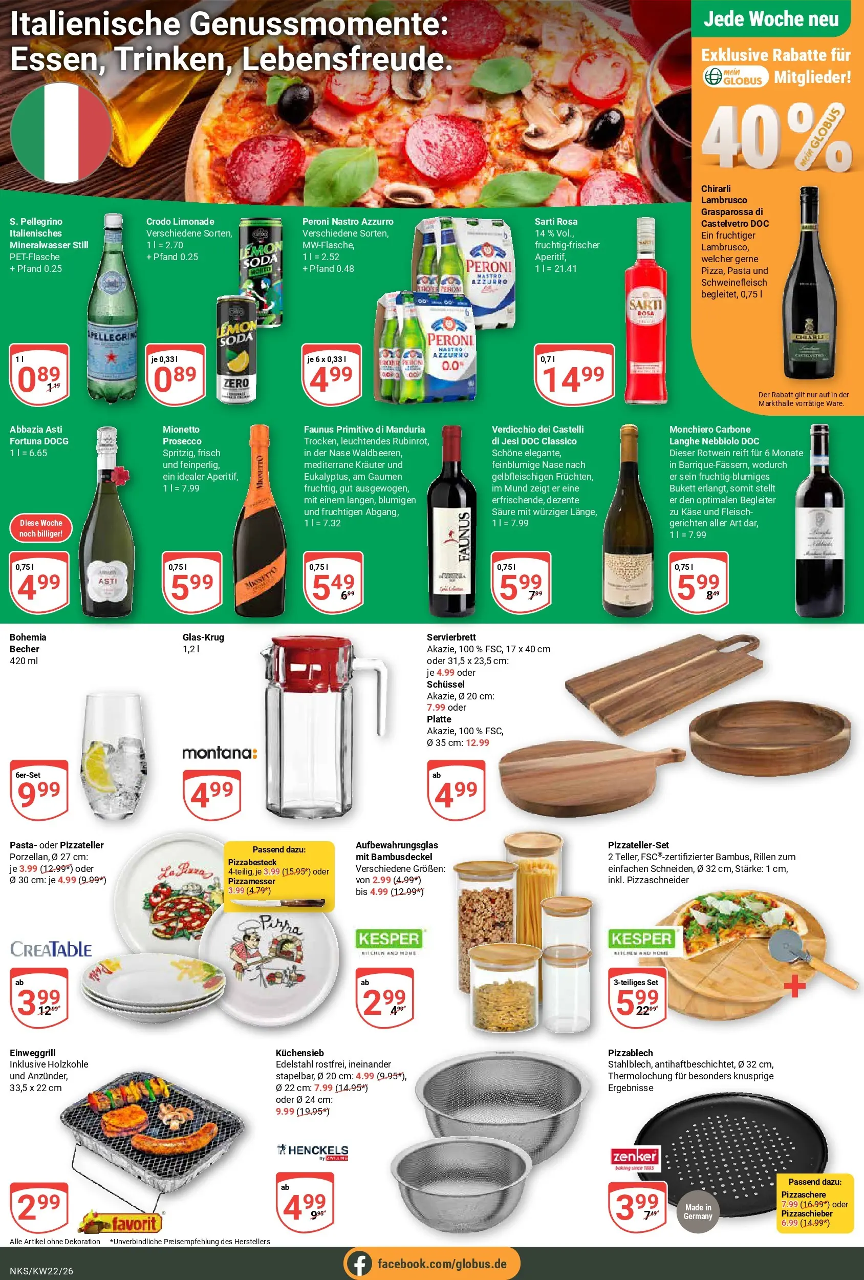 Globus Prospekt Neunkirchen (ab 26.05.2026) » Angebote online | Seite: 21 | Produkte: Limonade, Mineralwasser, Prosecco, Schweinefleisch