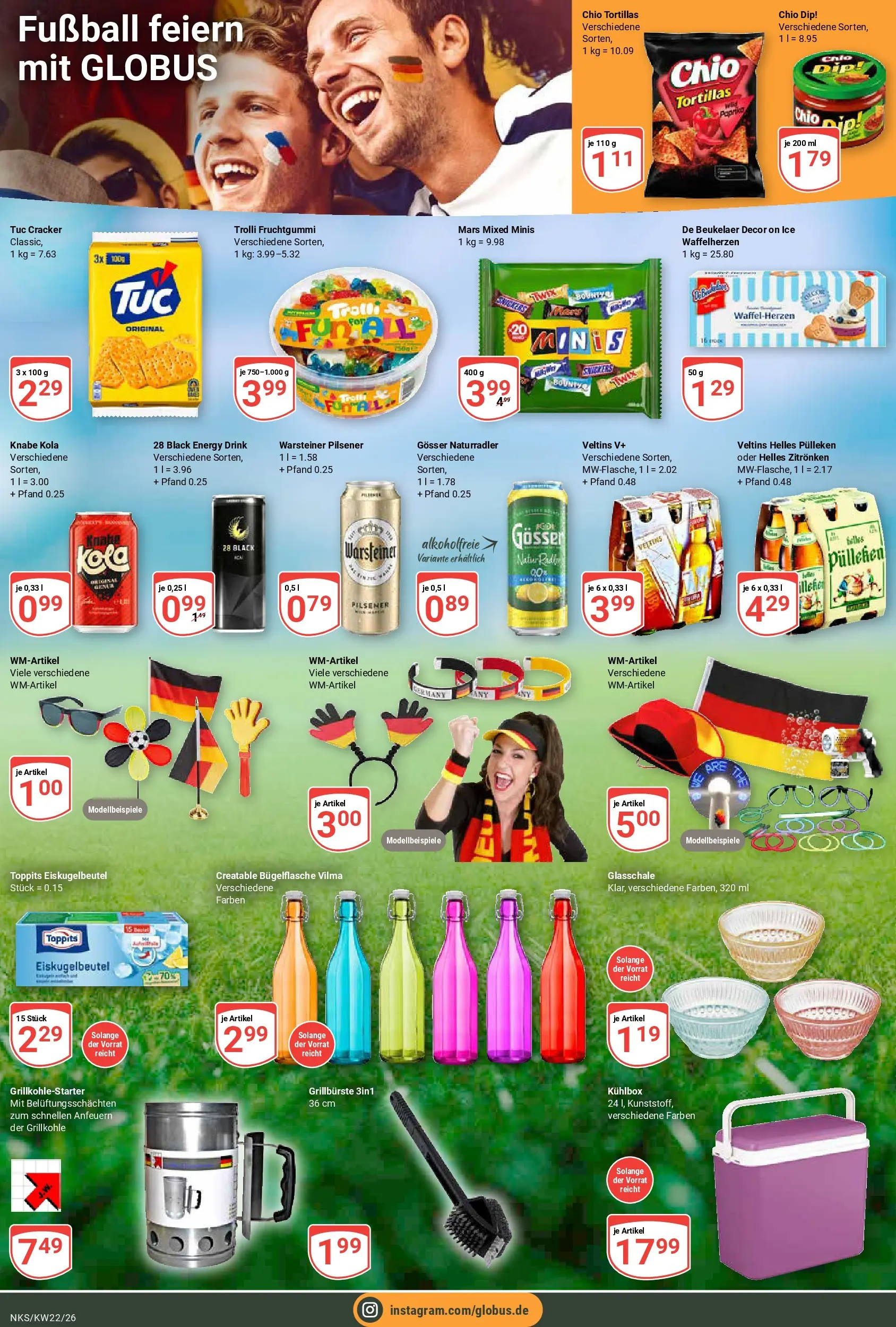 Globus Prospekt Neunkirchen (ab 26.05.2026) » Angebote online | Seite: 22 | Produkte: Energy, Mars, Twix, Chio tortillas