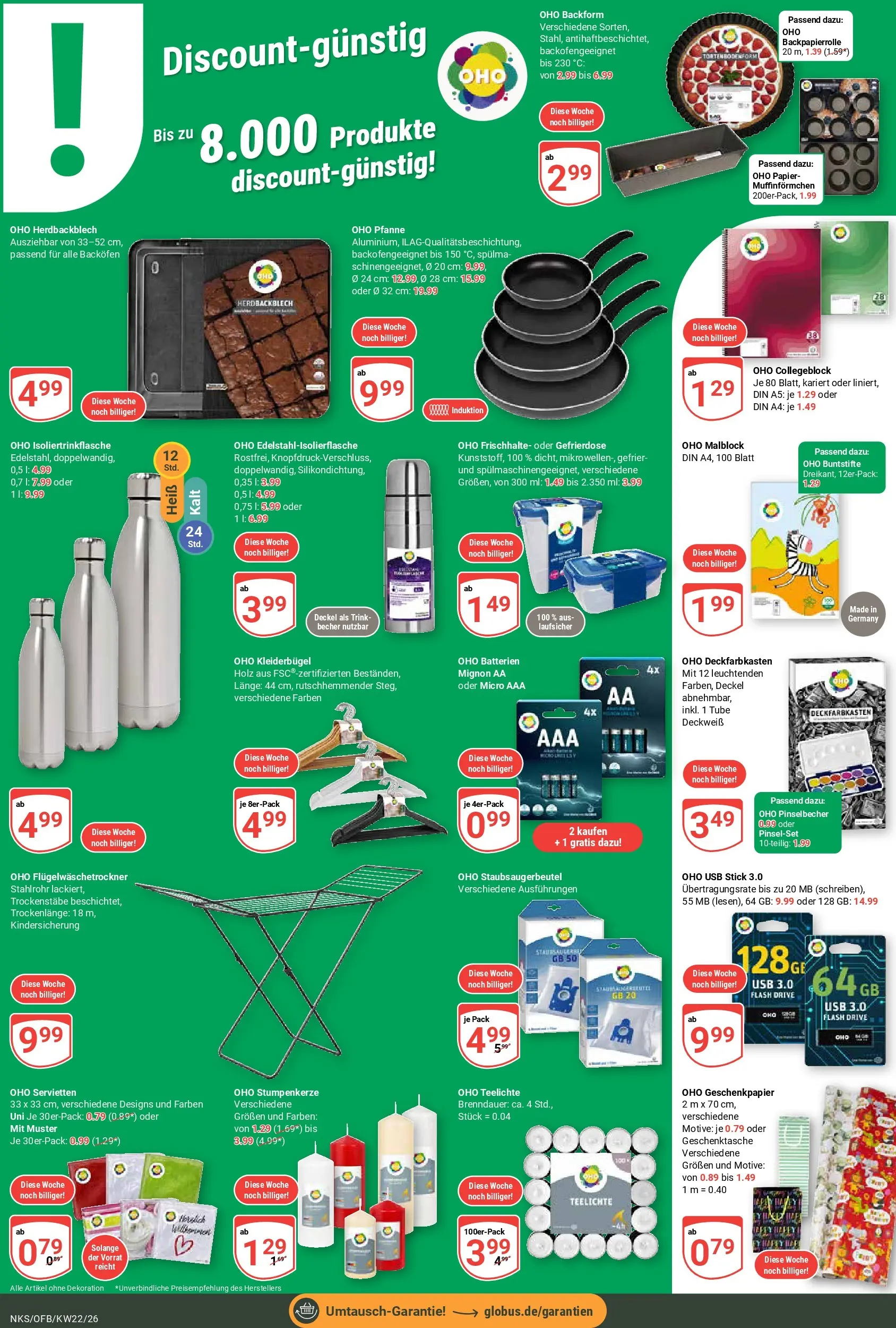 Globus Prospekt Neunkirchen (ab 26.05.2026) » Angebote online | Seite: 23 | Produkte: Batterien, Kleiderbügel, Pinsel, Usb stick