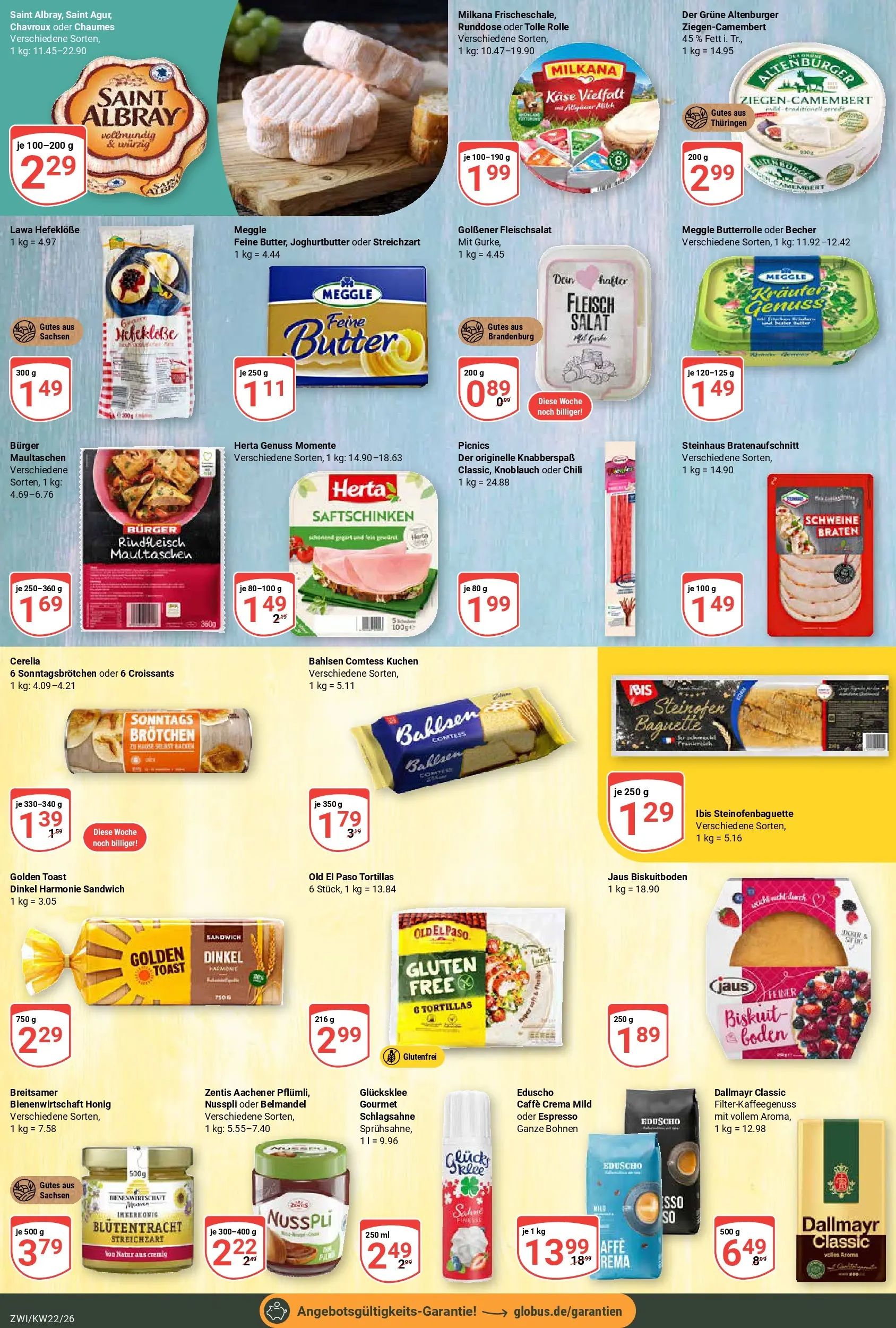 Globus Prospekt Zwickau (ab 26.05.2026) » Angebote online | Seite: 11 | Produkte: Toast, Baguette, Chili, Maultaschen