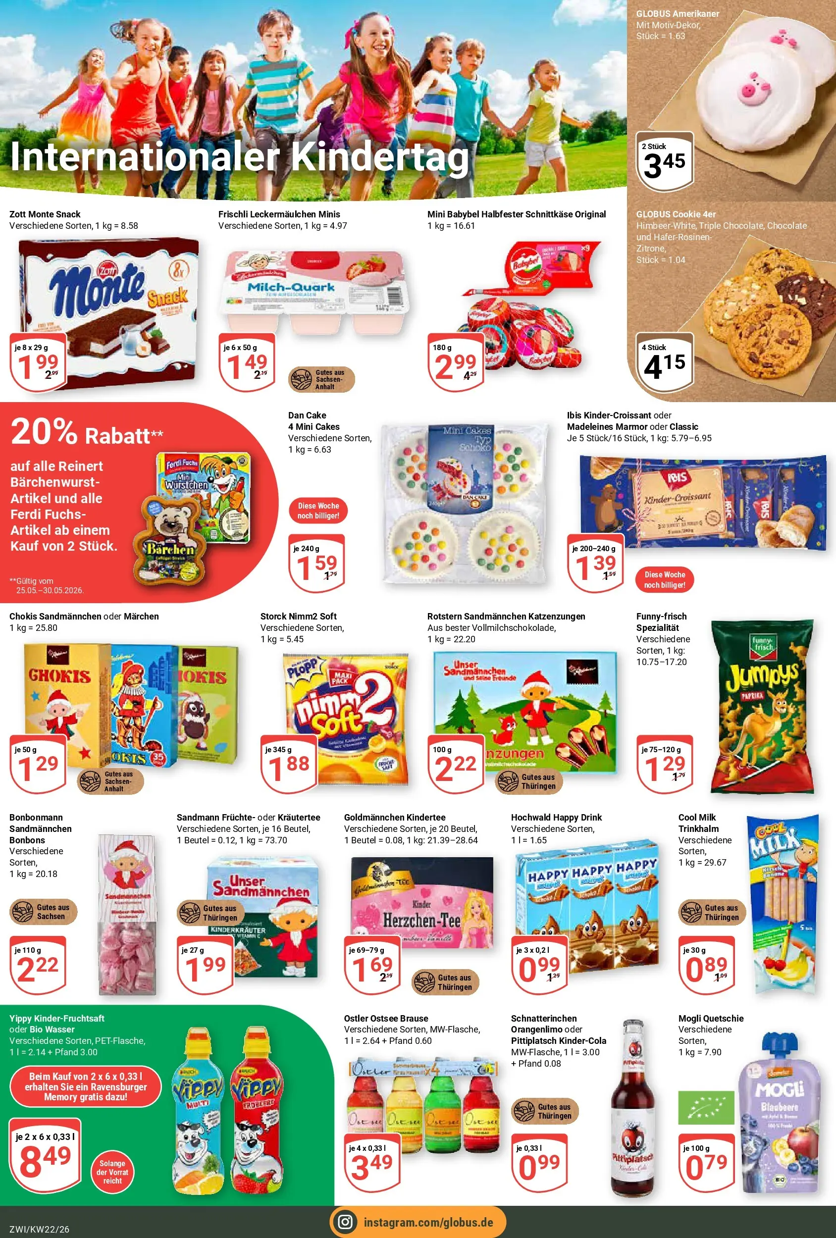 Globus Prospekt Zwickau (ab 26.05.2026) » Angebote online | Seite: 12 | Produkte: Wasser, Paprika, Babybel