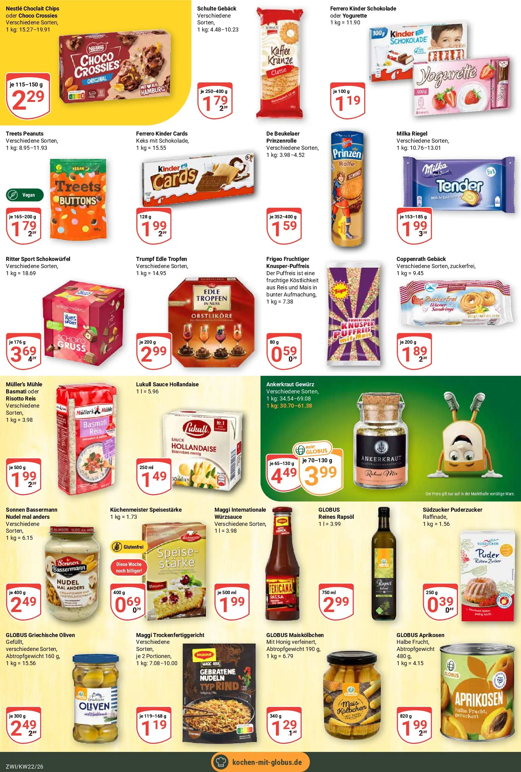 Globus Prospekt Zwickau (ab 26.05.2026) » Angebote online | Seite: 14 | Produkte: Mühle, Ritter sport, Puder, Chips