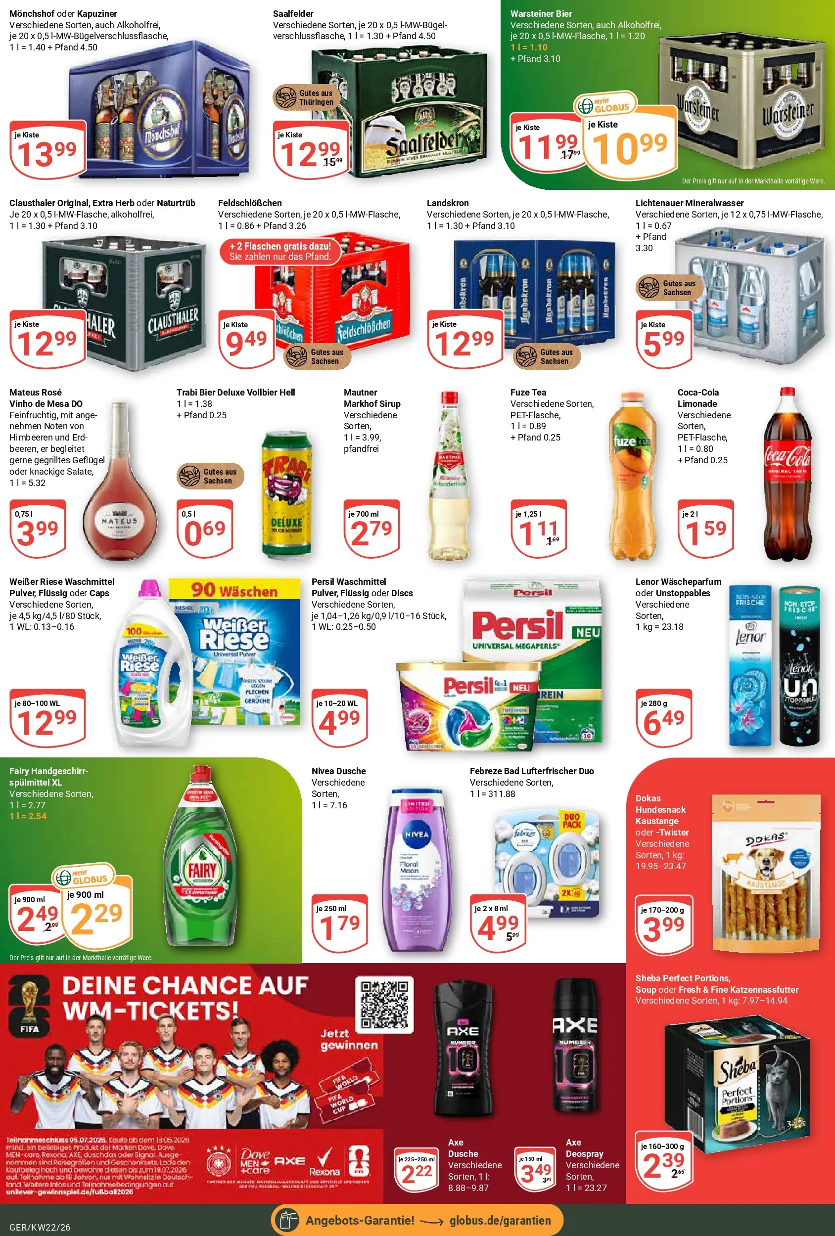 Globus Prospekt Gera (ab 26.05.2026) » Angebote online | Seite: 4 | Produkte: Fuze tea, Dusche, Sirup, Mineralwasser